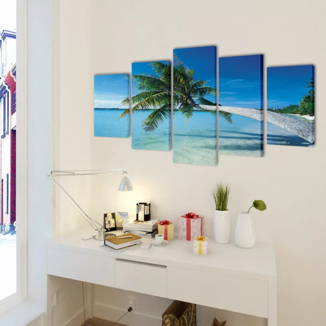 Bilder Dekoration Set Strand Mit Palmen 200 X 100 Cm günstig online kaufen