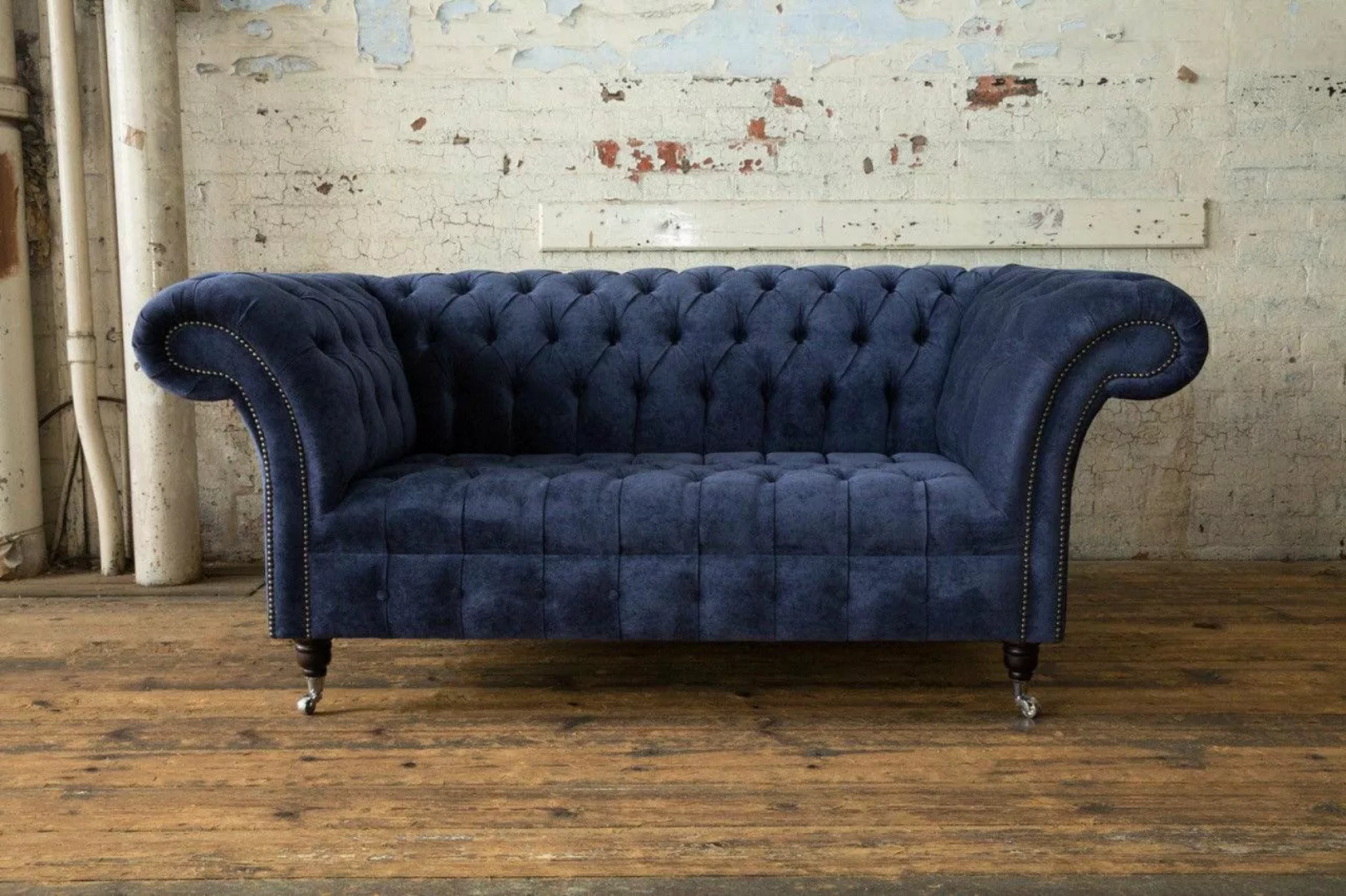 Xlmoebel Sofa Neues Designer 2-Sitzer Stoffsofa Chesterfield Couch Polster günstig online kaufen