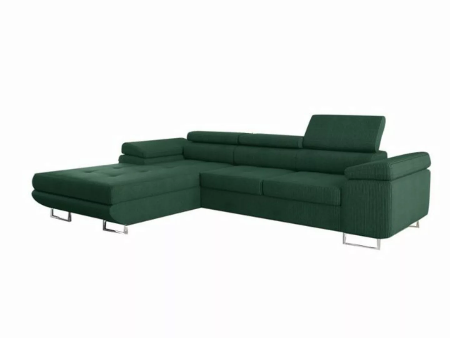 Compleo Ecksofa NOMOS mit Bettfunktion Bettkasten Kopfteilverstellung,Cords günstig online kaufen