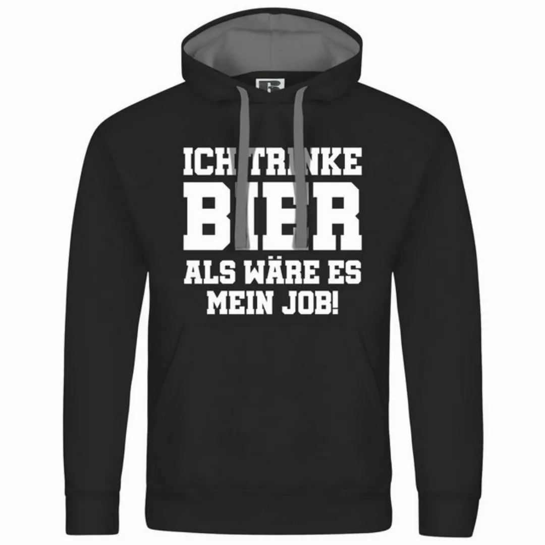 deinshirt Kapuzenpullover Herren Kapuzenpullover Ich trinke Bier als wäre e günstig online kaufen