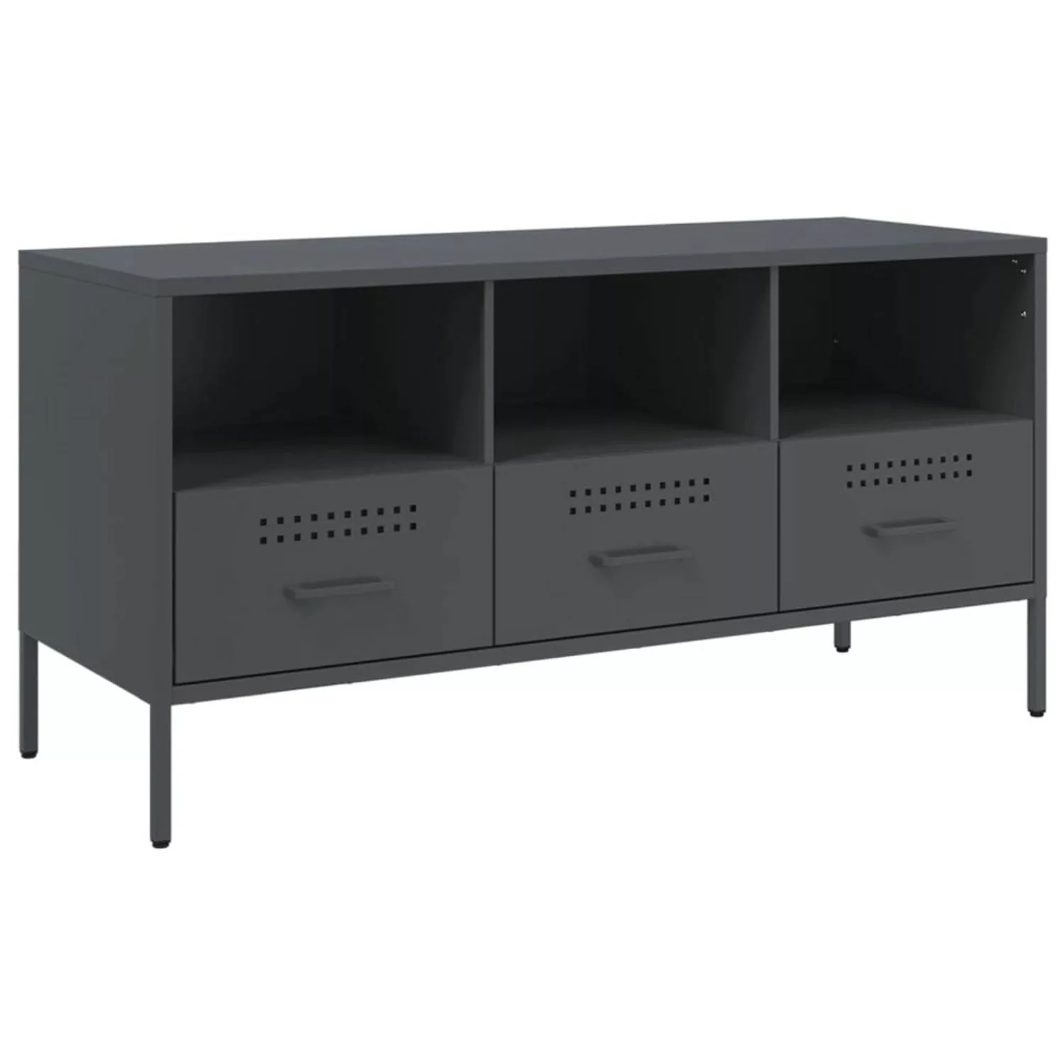 vidaXL TV-Schrank TV-Schrank Anthrazit 100,5x39x50,5 cm Stahl (1-St) günstig online kaufen