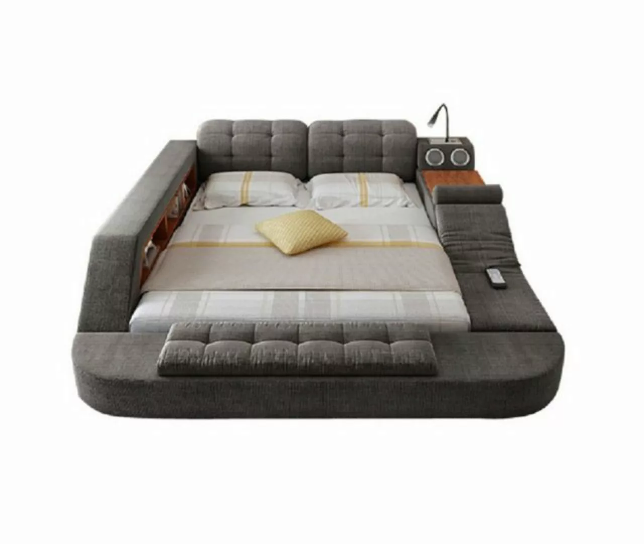 JVmoebel Bett Design Bett Polster Betten Hotel Massage Funktion Multifunkti günstig online kaufen