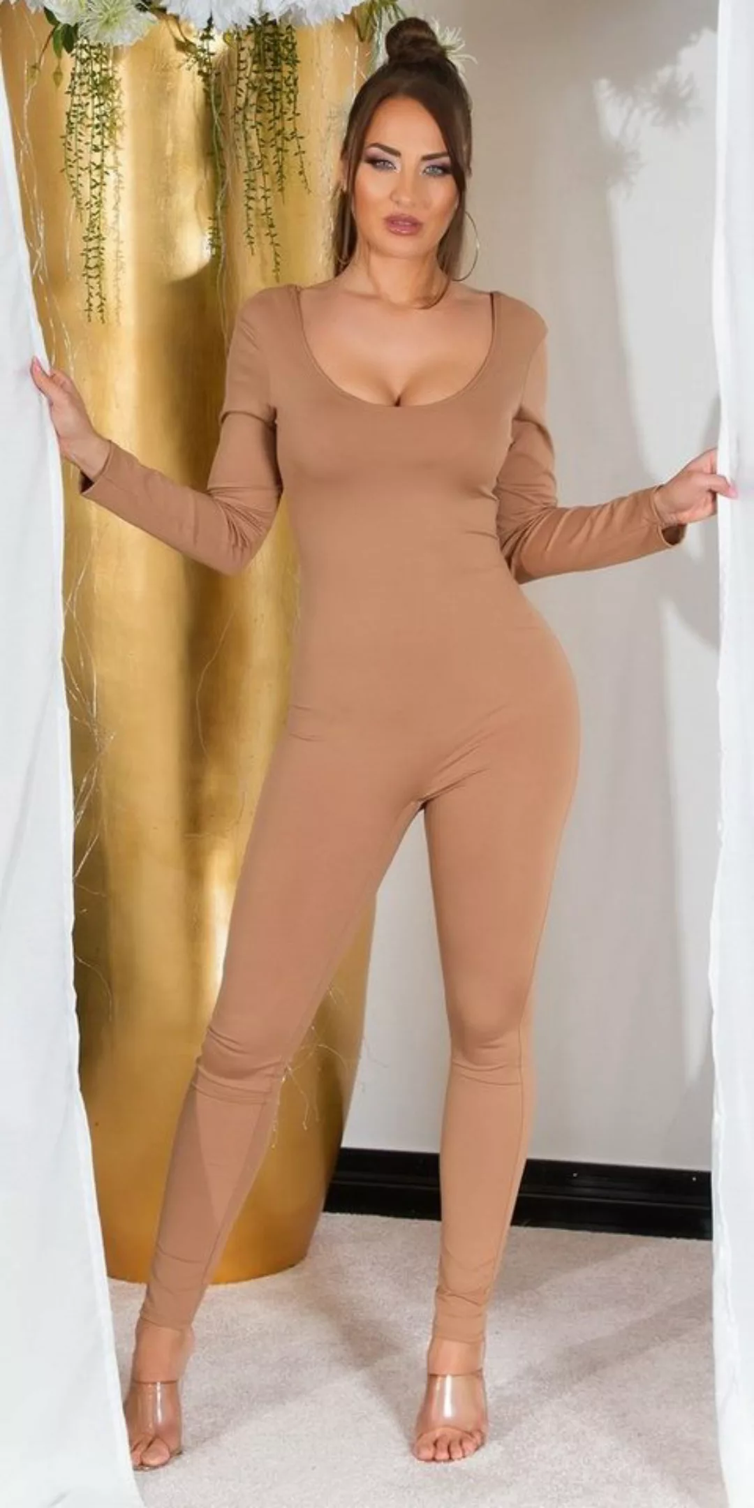 Koucla Overall figurbetonter Jumpsuit, Einteiler unifarben günstig online kaufen