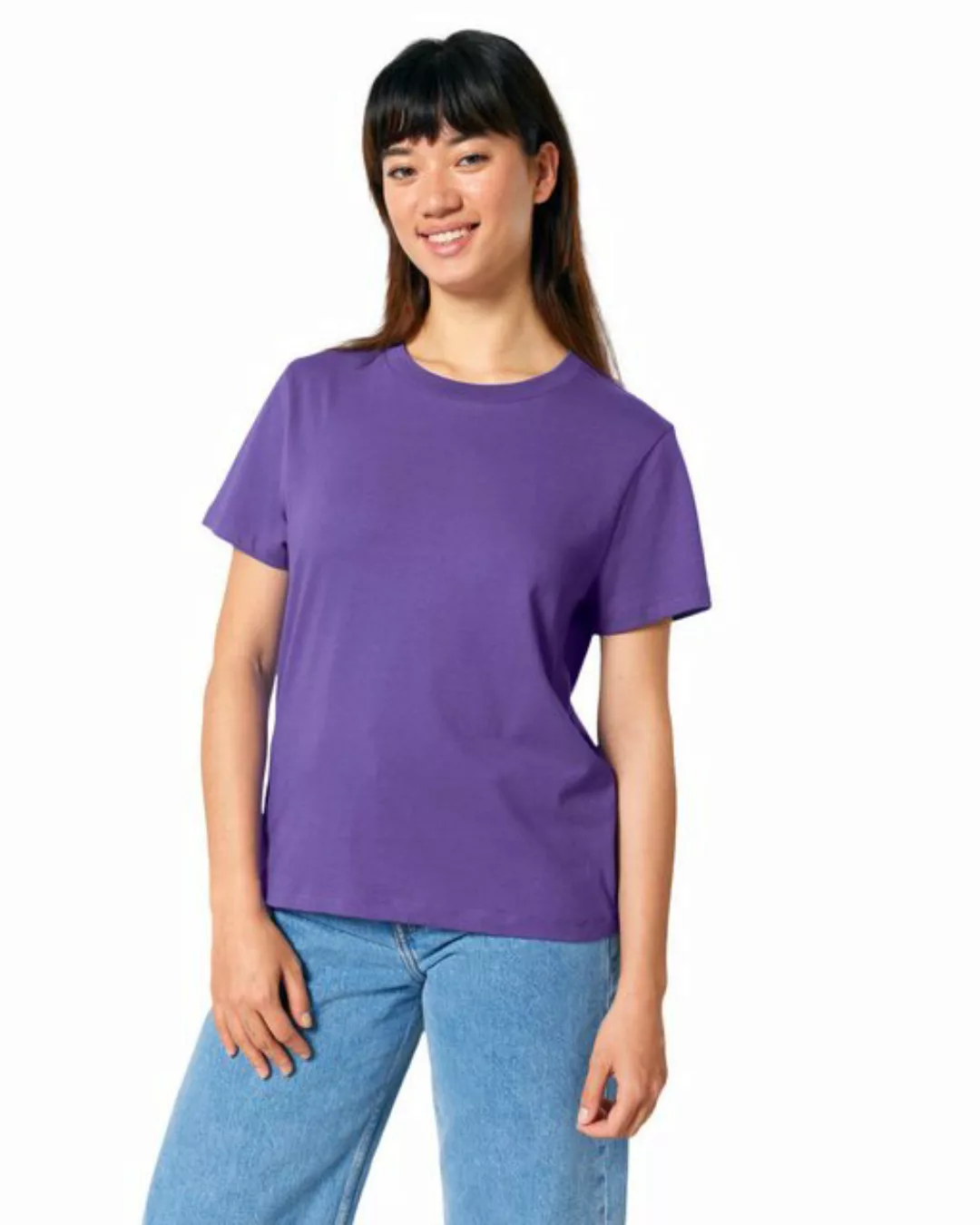 Hilltop T-Shirt Damen T-Shirt 100% Bio-Baumwolle, Rundhals, Sommer Basic Ku günstig online kaufen