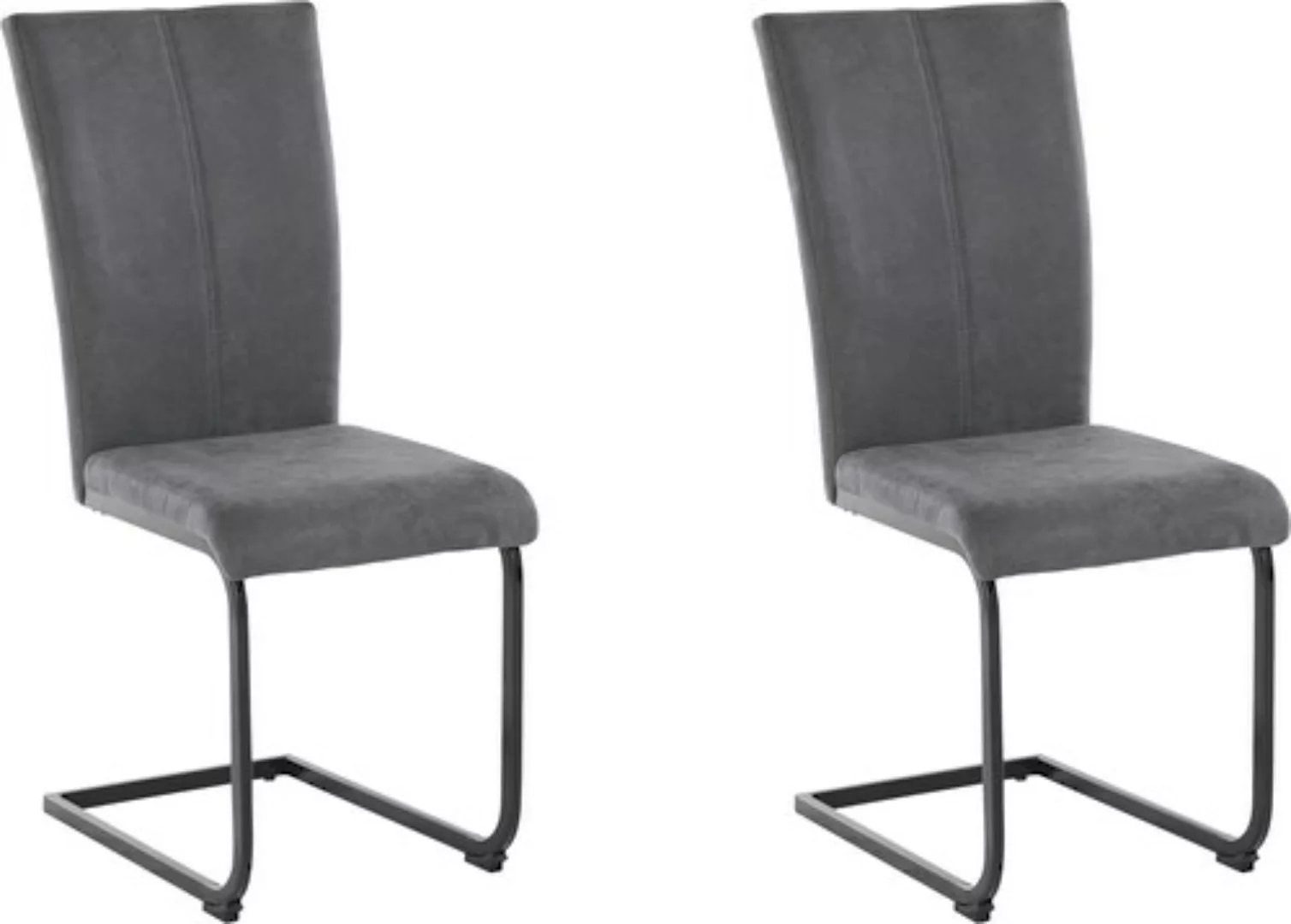 Home affaire Freischwinger »Oliver«, (Set), 2 St., Microfaser, Stuhl belast günstig online kaufen