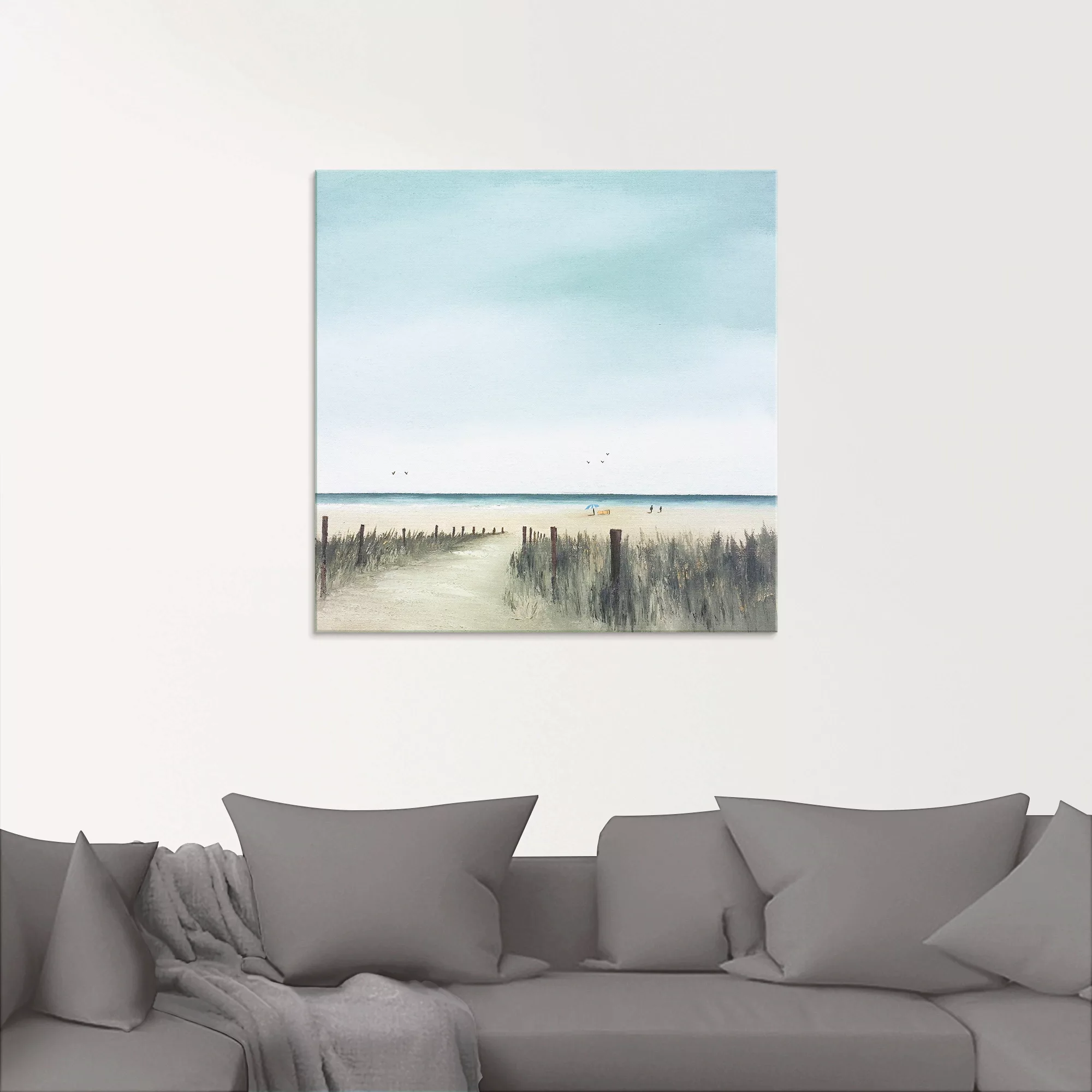 Artland Glasbild "Sonniger Morgen II", Strand, (1 St.), in verschiedenen Gr günstig online kaufen