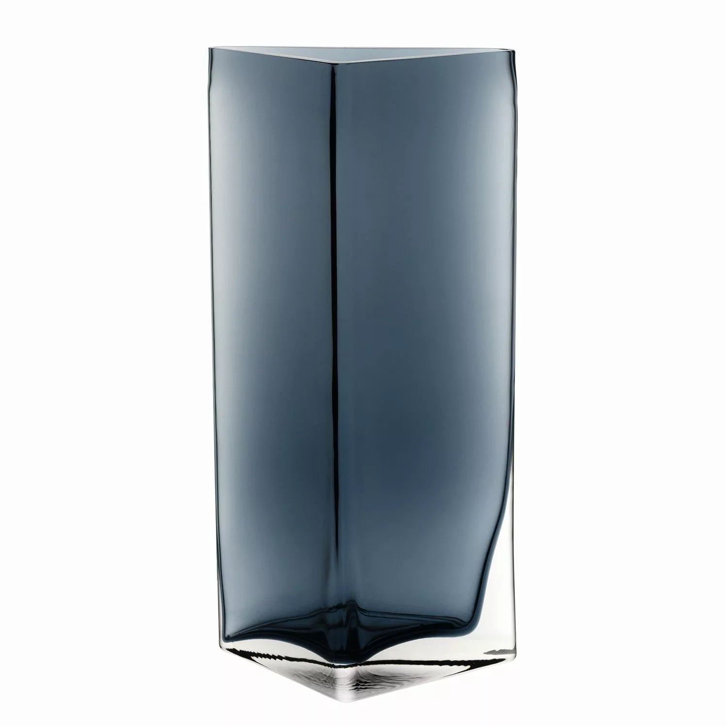 home24 Leonardo Vase Centro II Dreieckig Schiefergrau Kristallglas 18x34x10 günstig online kaufen