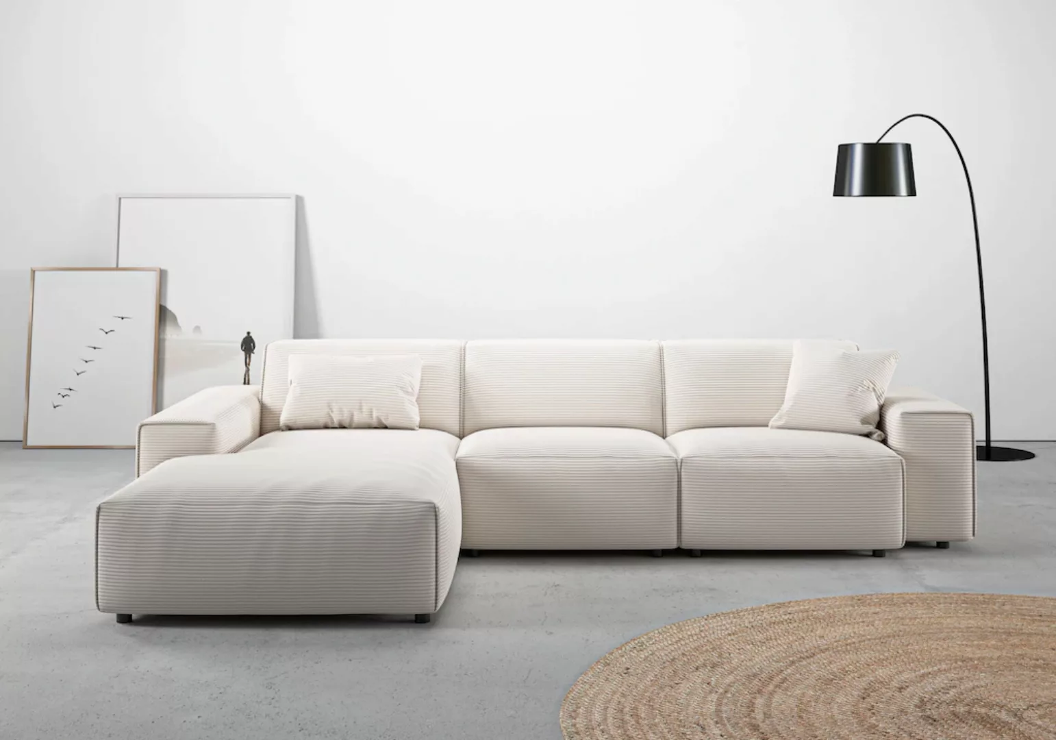 andas Ecksofa "Glimminge auch in Breitcord, Feincord, Bouclé + Easy care-Be günstig online kaufen