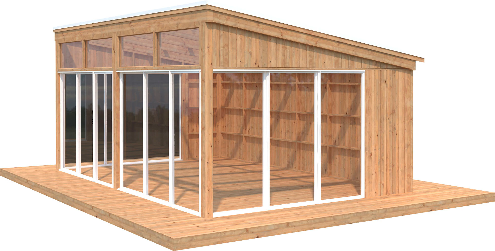 Palmako Holzpavillon "Nova", mit Doppelstegplatten, BxT: 617x397 cm, hellbr günstig online kaufen