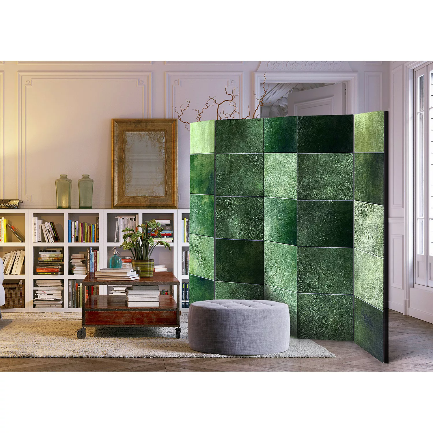 home24 Paravent Green Puzzle günstig online kaufen