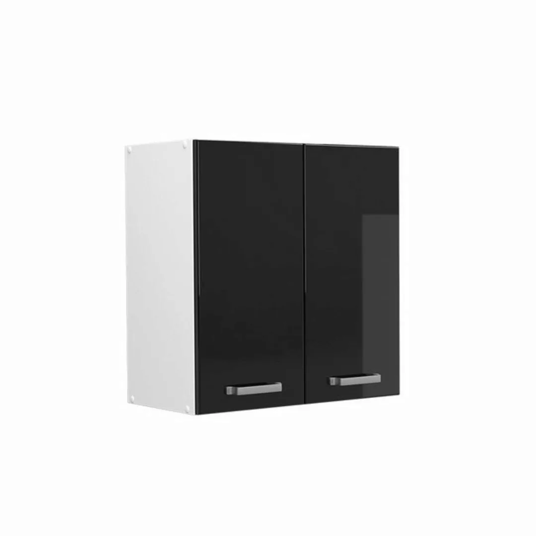 Vicco Hängeschrank Küchenschrank R-Line Weiß Schwarz Hochglanz 60 cm günstig online kaufen