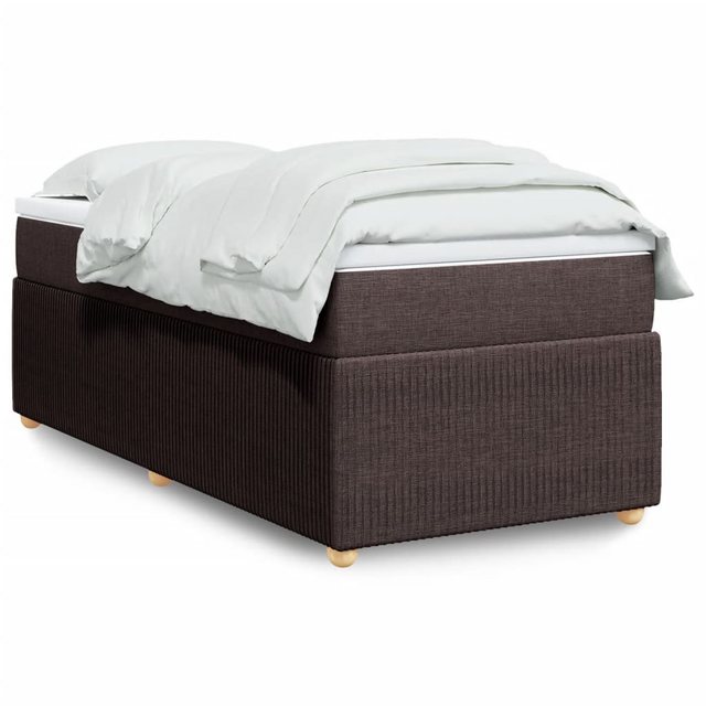 vidaXL Boxspringbett, Boxspringbett mit Matratze Dunkelbraun 100x200 cm Sto günstig online kaufen