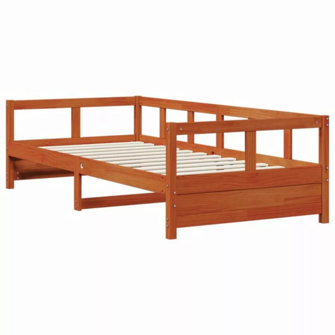 vidaXL Bett Tagesbett ohne Matratze Wachsbraun 90x190 cm Massivholz Kiefer günstig online kaufen