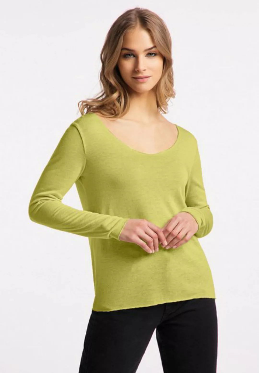 Frieda & Freddies NY Strickpullover Knit- Shirt mit dezenten Farbdetails günstig online kaufen