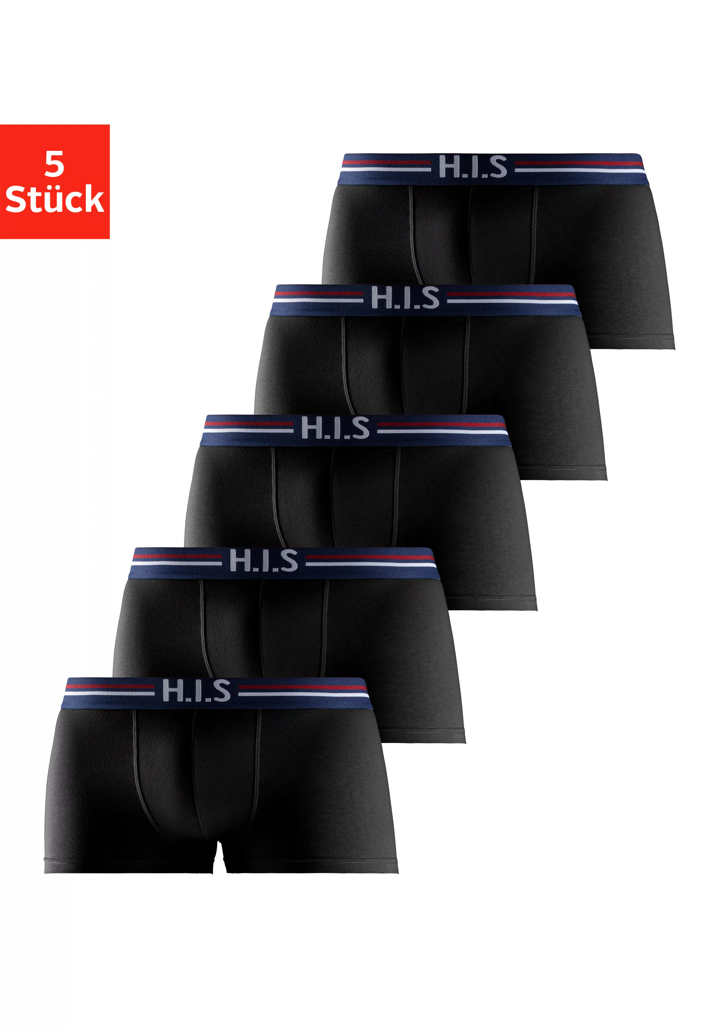 H.I.S Hipster, (Packung, 5 St.), knapp sitzende Boxershorts mit Streifen au günstig online kaufen