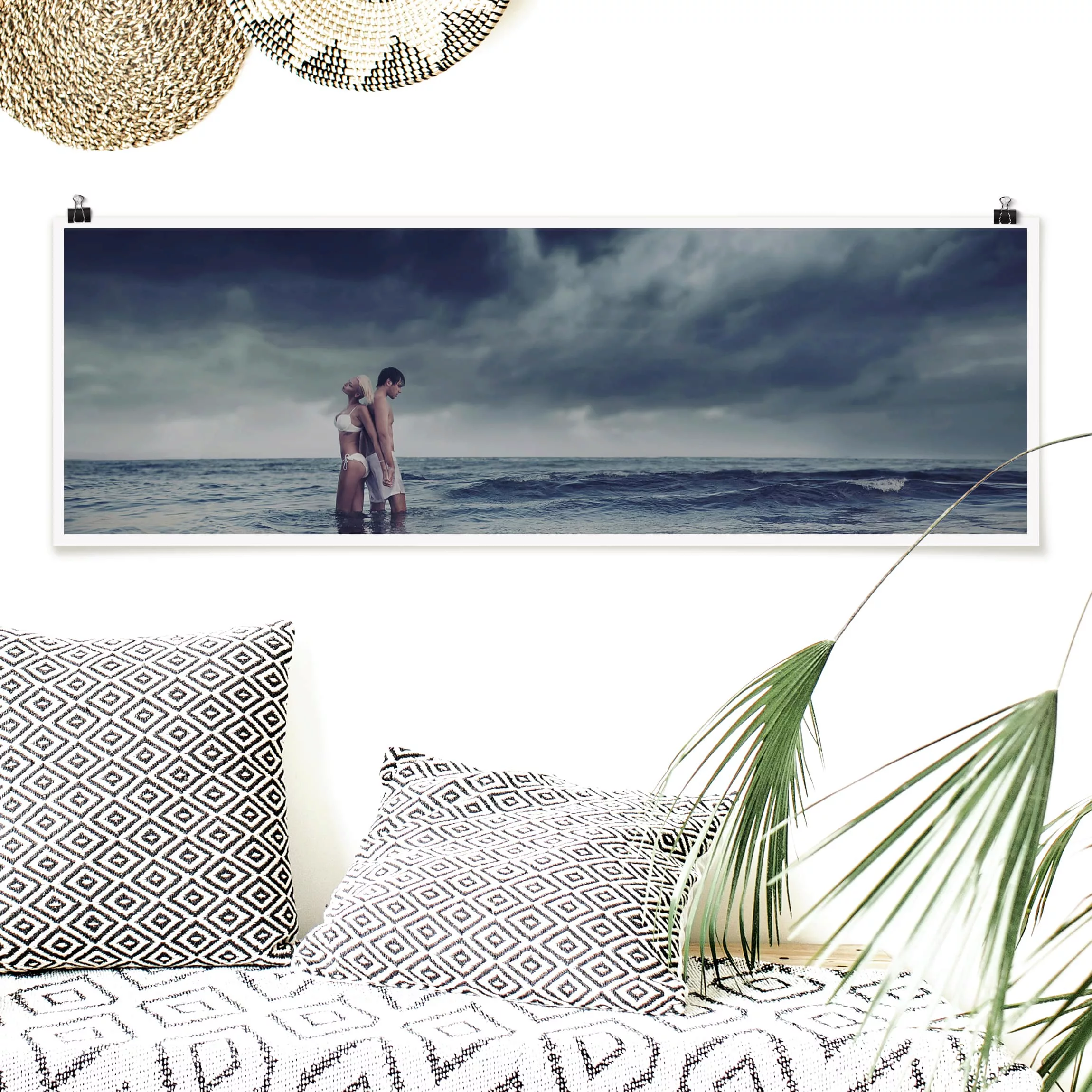 Panorama Poster Strand Lovers and the Sea günstig online kaufen