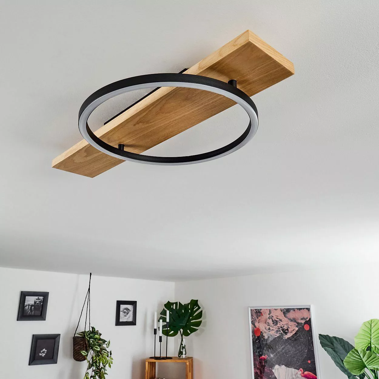 hofstein Deckenleuchte Holz Decken Lampen LED günstig online kaufen
