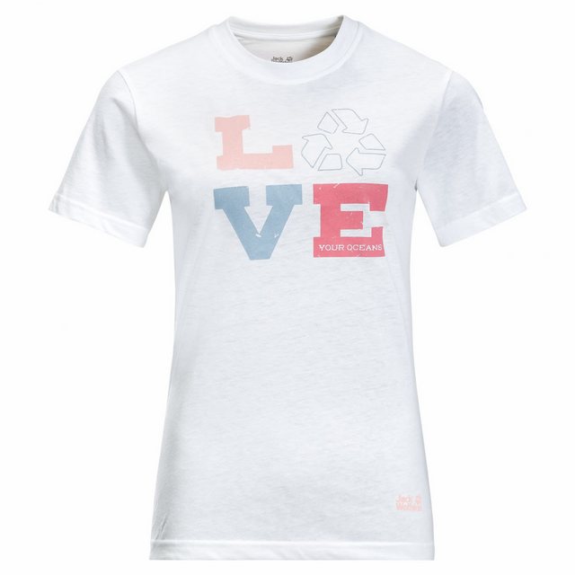 Jack Wolfskin Kurzarmshirt Jack Wolfskin W Ocean Love Tee Damen Kurzarm-Shi günstig online kaufen