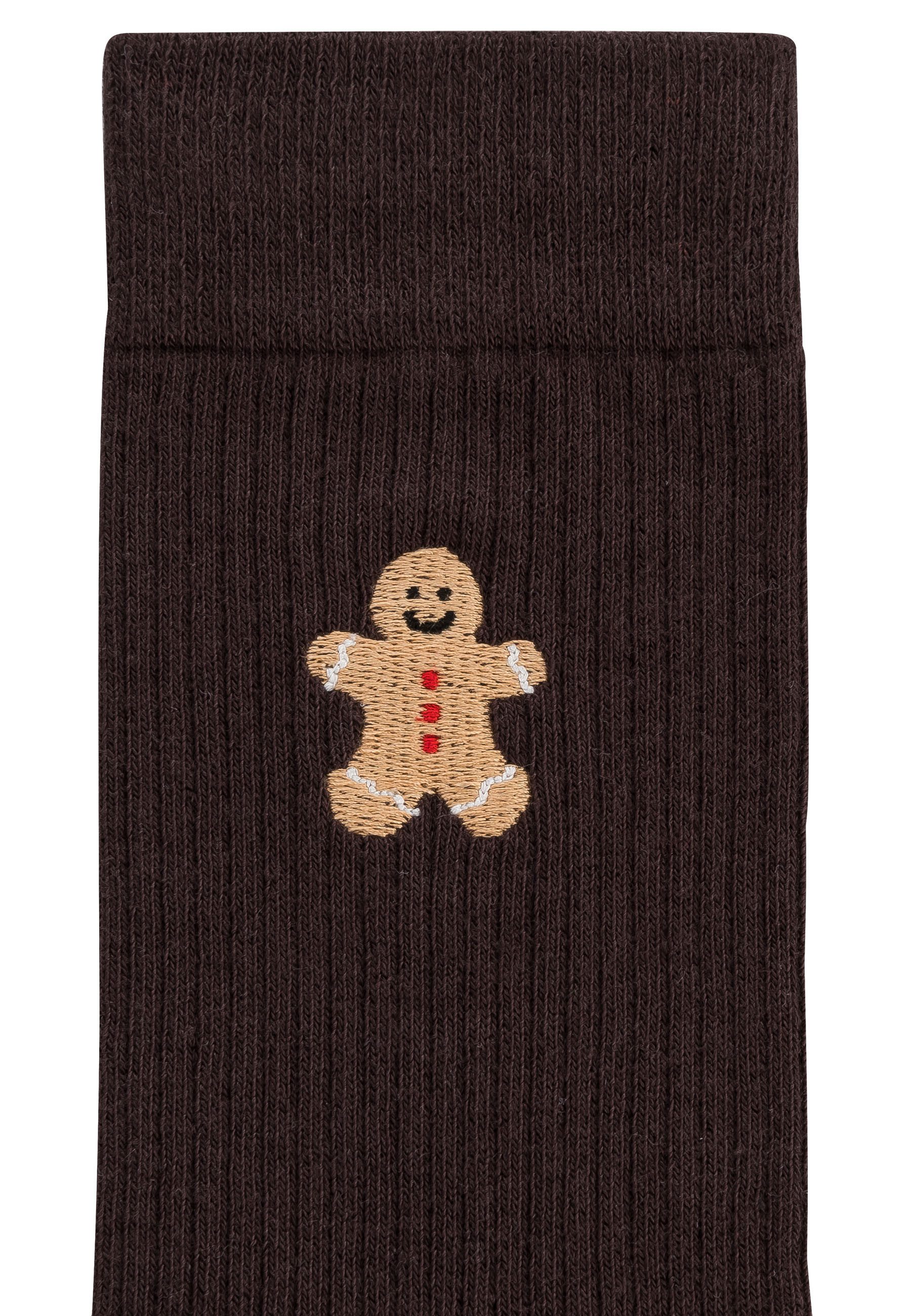 MELA Socken Unisex Gerippte Socken Stickerei günstig online kaufen