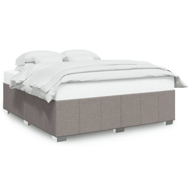 vidaXL Bett, Bettgestell ohne Matratze Taupe 180x200 cm Stoff günstig online kaufen