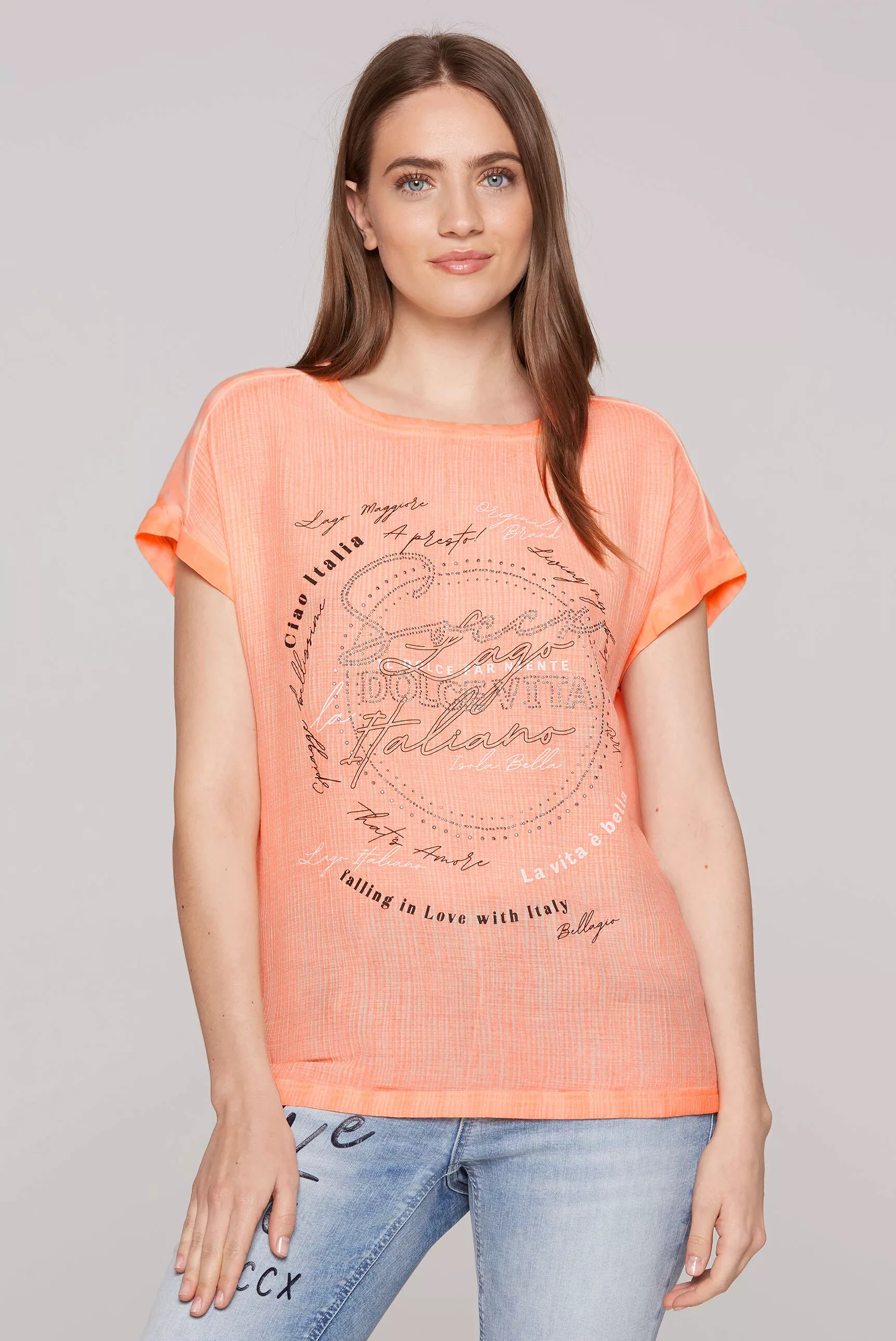 SOCCX Shirtbluse, mit Glitzersteinchen günstig online kaufen
