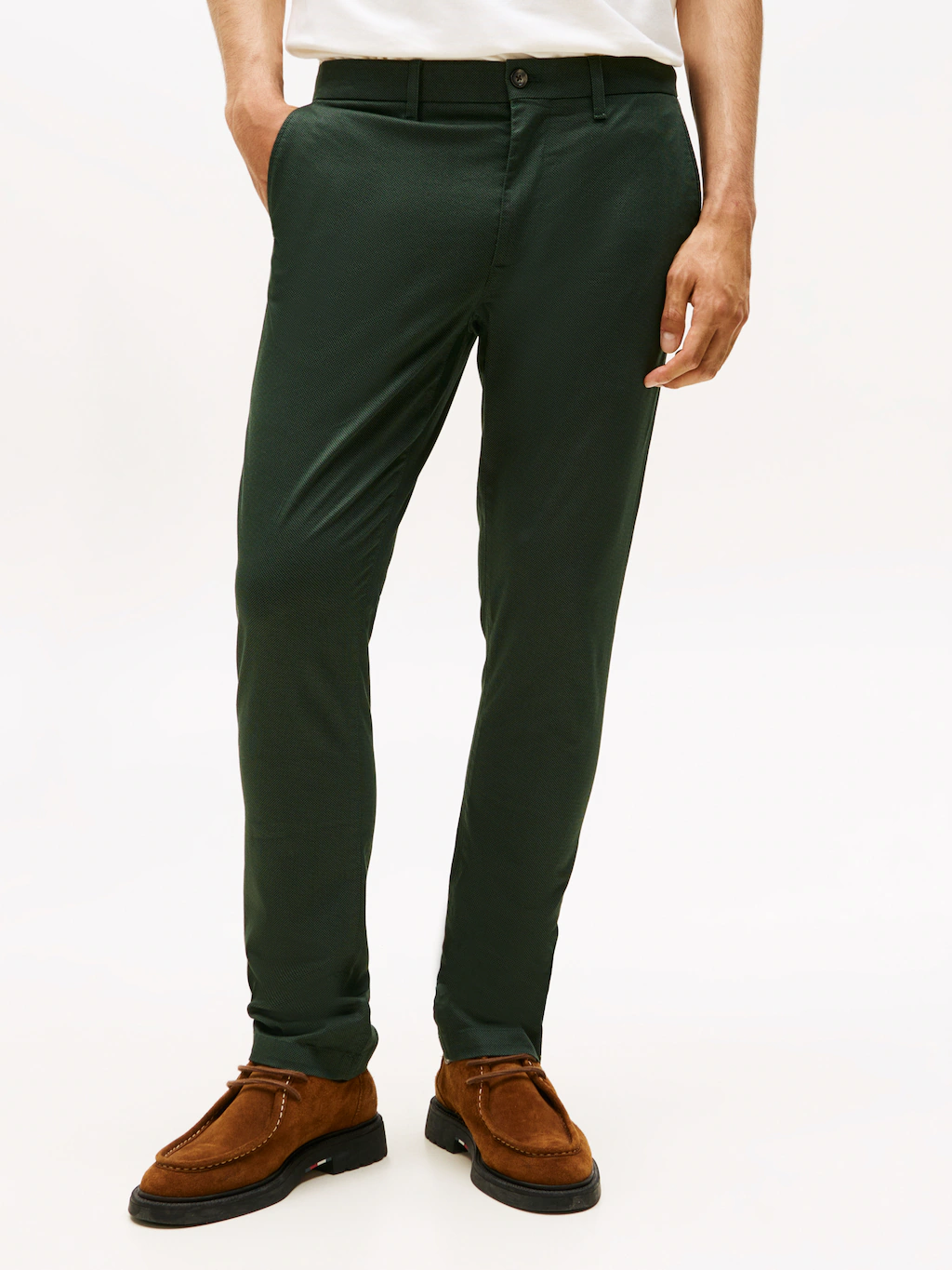 Tommy Hilfiger Chinohose "BLEECKER PRINTED ST", Slim Fit, strukturierte Qua günstig online kaufen