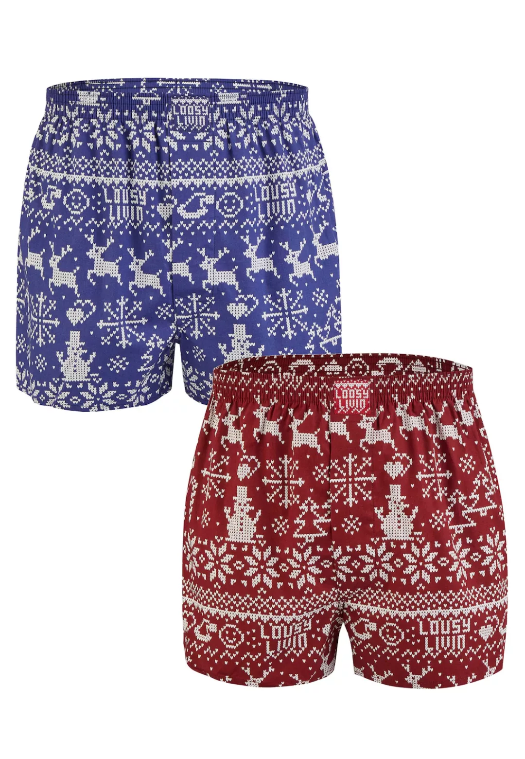 Lousy Livin Boxershorts "2Pack Scandi", Boxershorts mit buntem Design günstig online kaufen