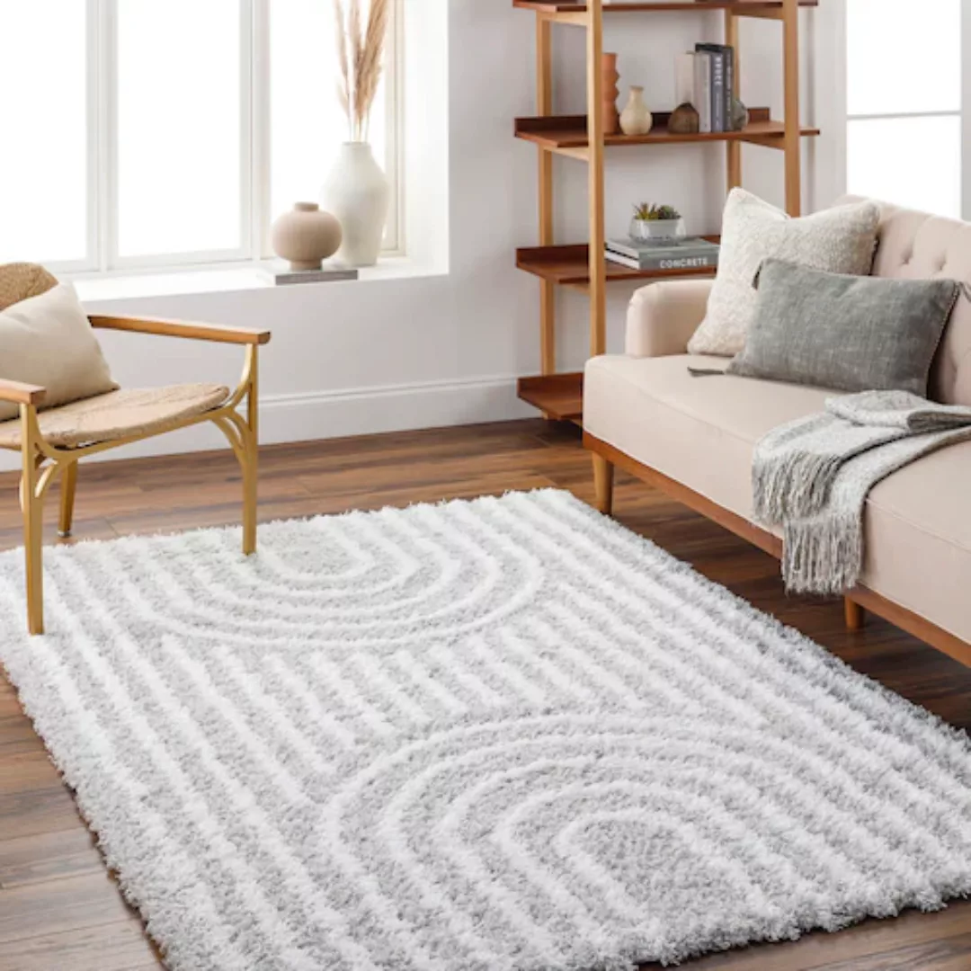 Surya Hochflor-Teppich »Geometric 2310«, rechteckig, Flauschig, Langflor, W günstig online kaufen