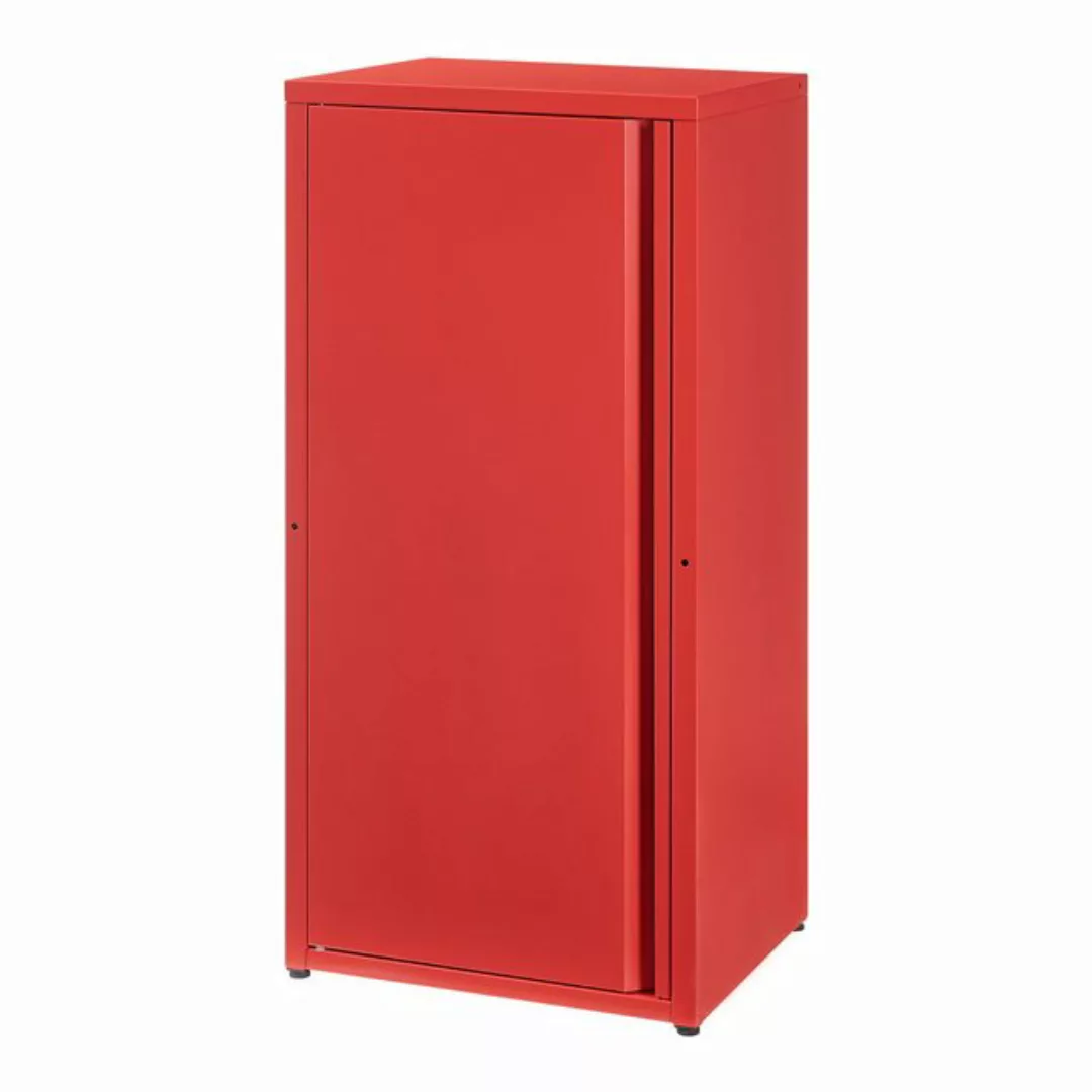 en.casa Mehrzweckschrank »Burlöv« mit 1 Tür und 2 Ablagen 88x40x35 cm Rot günstig online kaufen