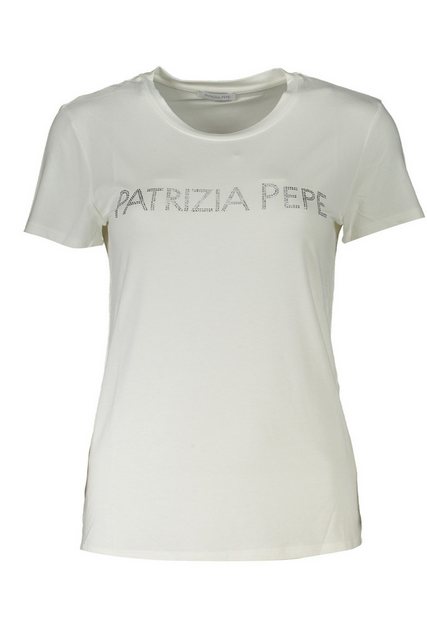 Patrizia Pepe T-Shirt Damen Kurzarm T-Shirt aus Bio-Baumwolle mit Strass günstig online kaufen