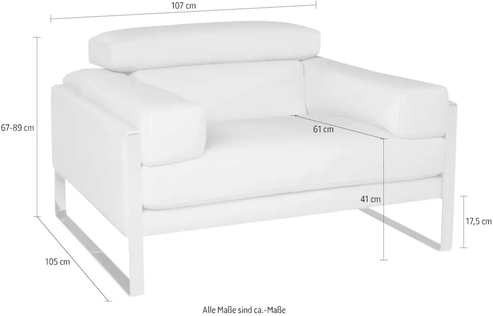 CALIA ITALIA Sessel "Romeo Loungesessel", extravaganter Designsessel günstig online kaufen