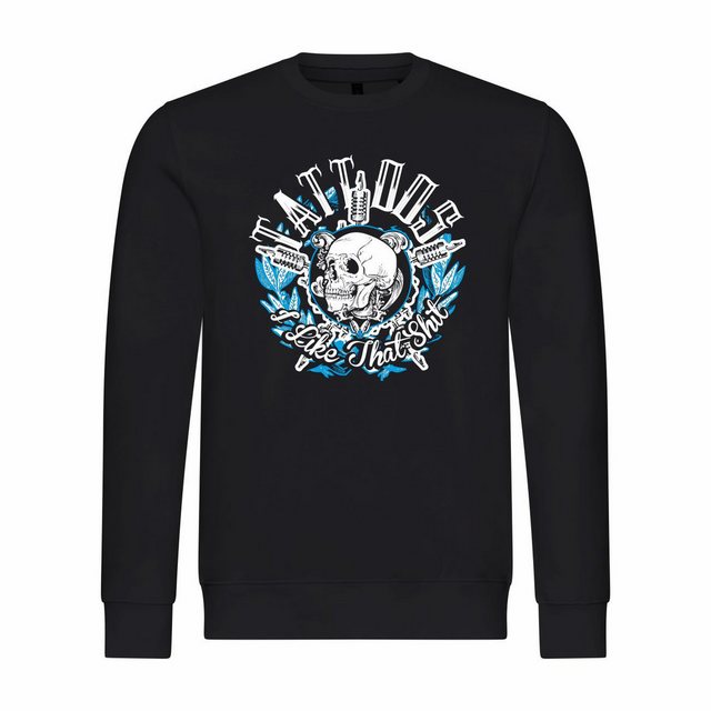 deinshirt Rundhalspullover Herren Sweatshirt Tattoos i like that shit Mit P günstig online kaufen