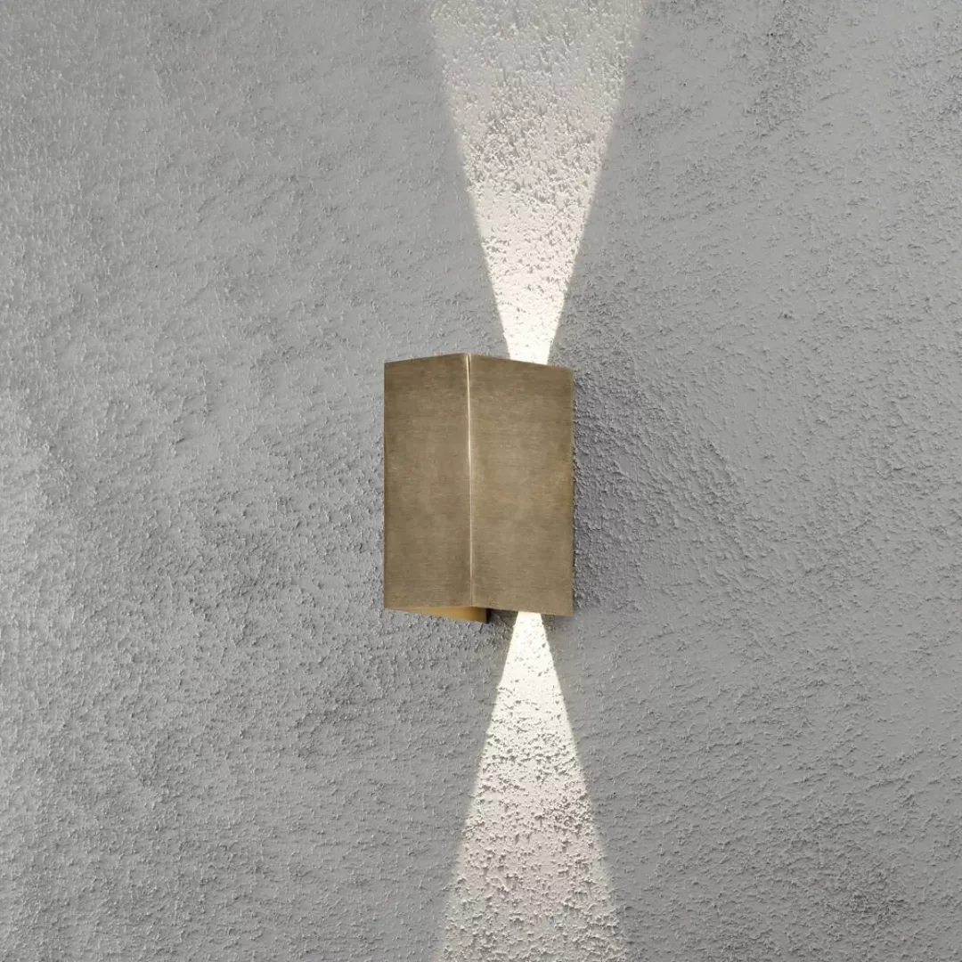 LED-Außenwandleuchte Cremona 8cm breit aus Messing günstig online kaufen