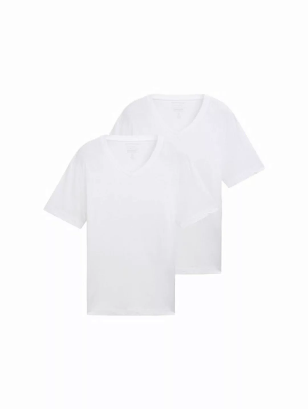 Tom Tailor Herren T-Shirt V-NECK im Doppelpack - Regular Fit günstig online kaufen