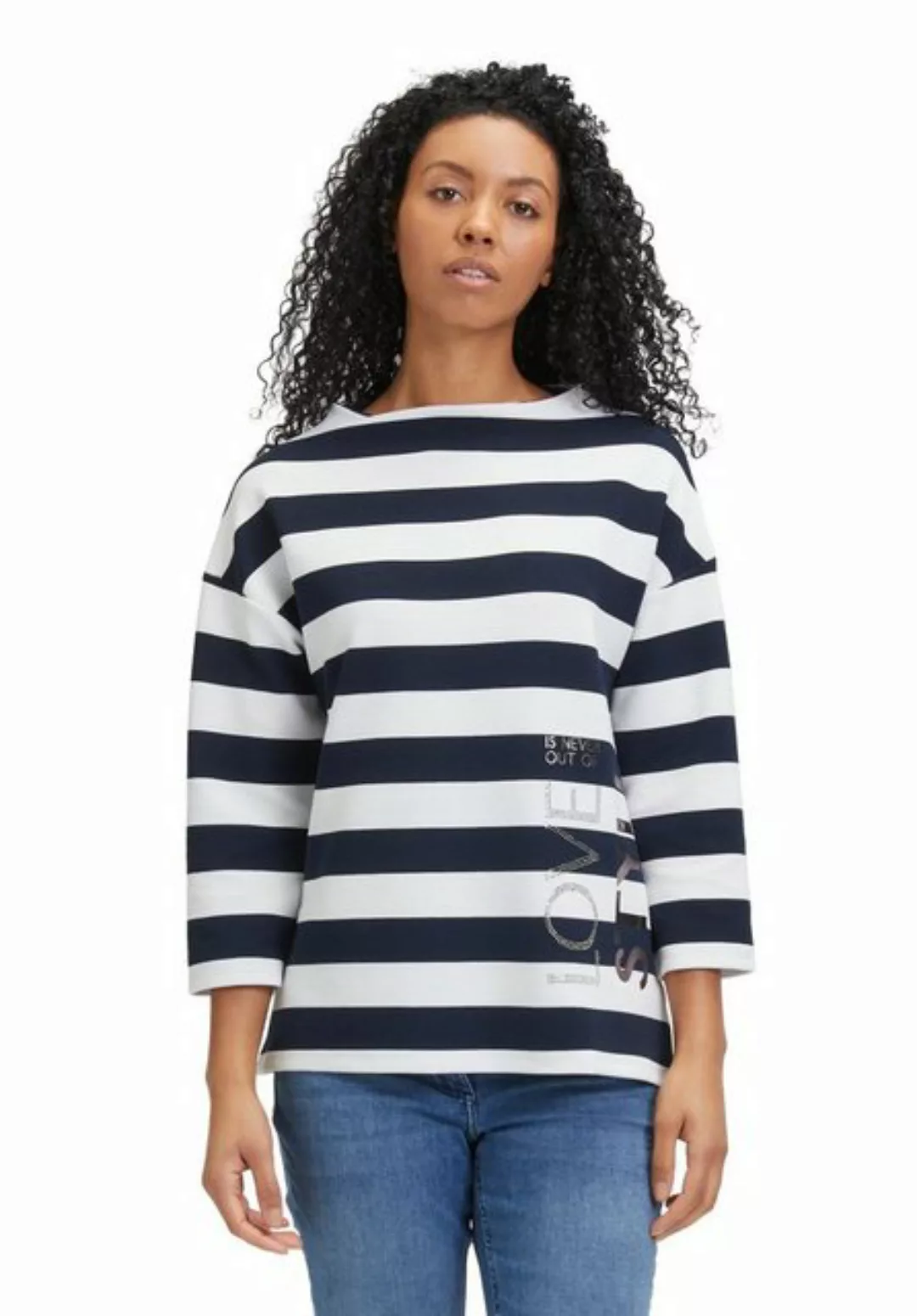 Betty Barclay Sweatshirt mit Ringel (1-tlg) Foliendruck günstig online kaufen