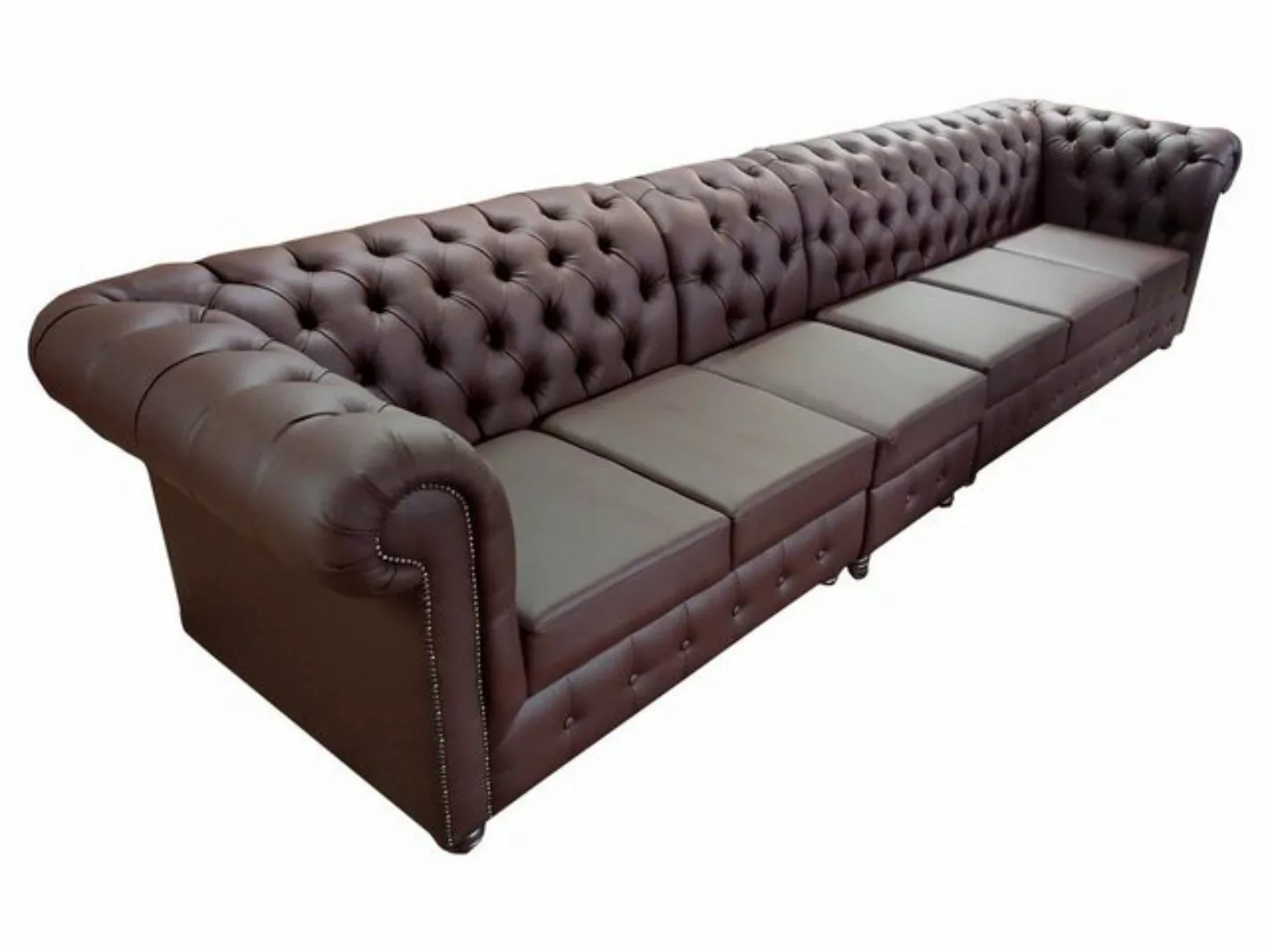 JVmoebel Chesterfield-Sofa Großes modernes 6-Sitzer Sofa in Chesterfield br günstig online kaufen