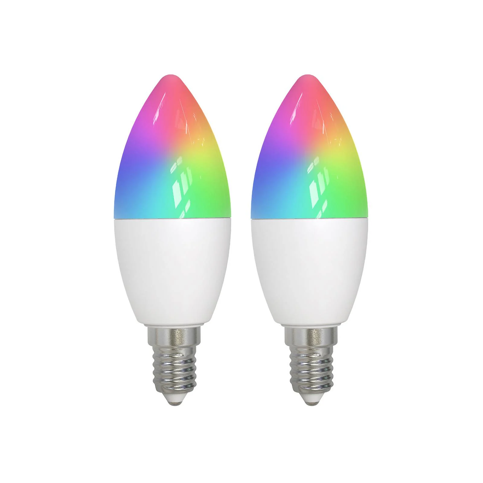 LUUMR Smart LED-Kerzenlampe E14 4,9W RGBW CCT Tuya matt 2er günstig online kaufen