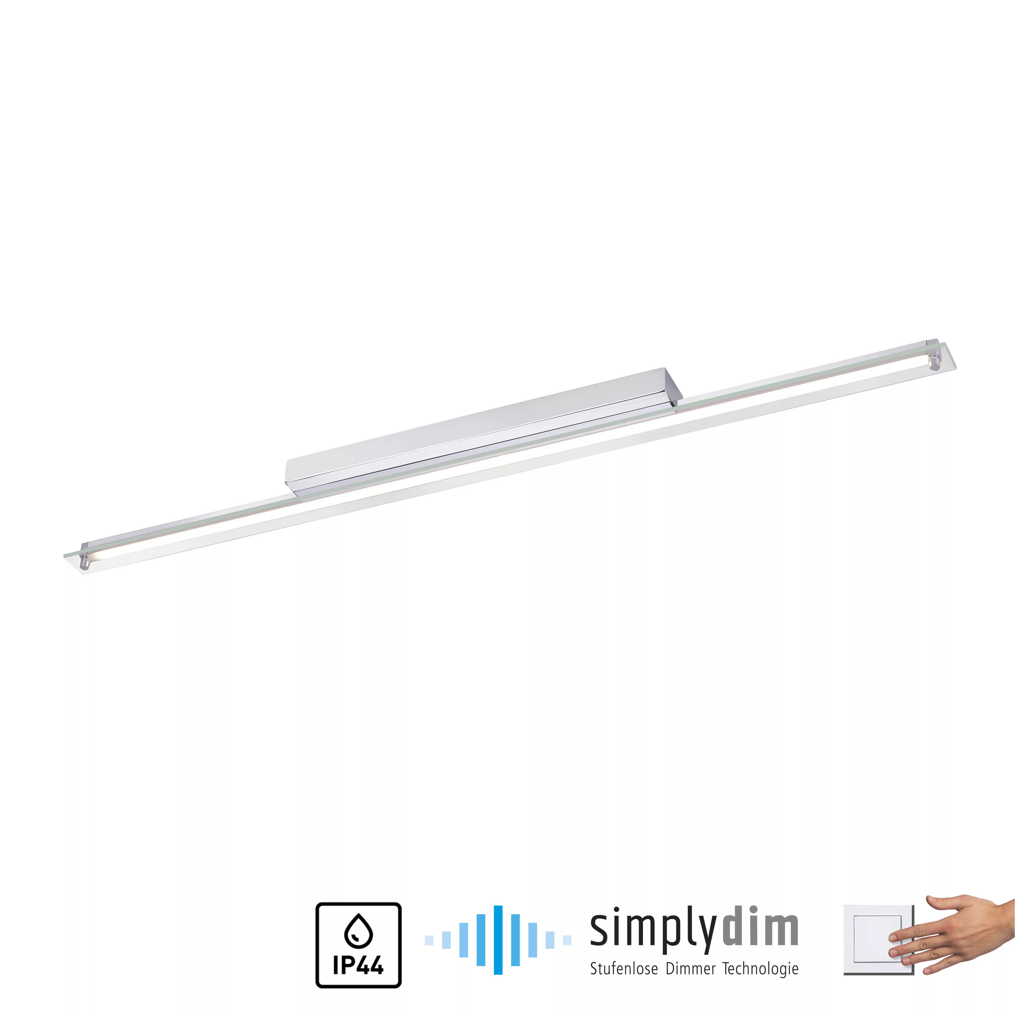 LED Wand- und Spiegelleuchte Timon in Chrom 800 mm günstig online kaufen