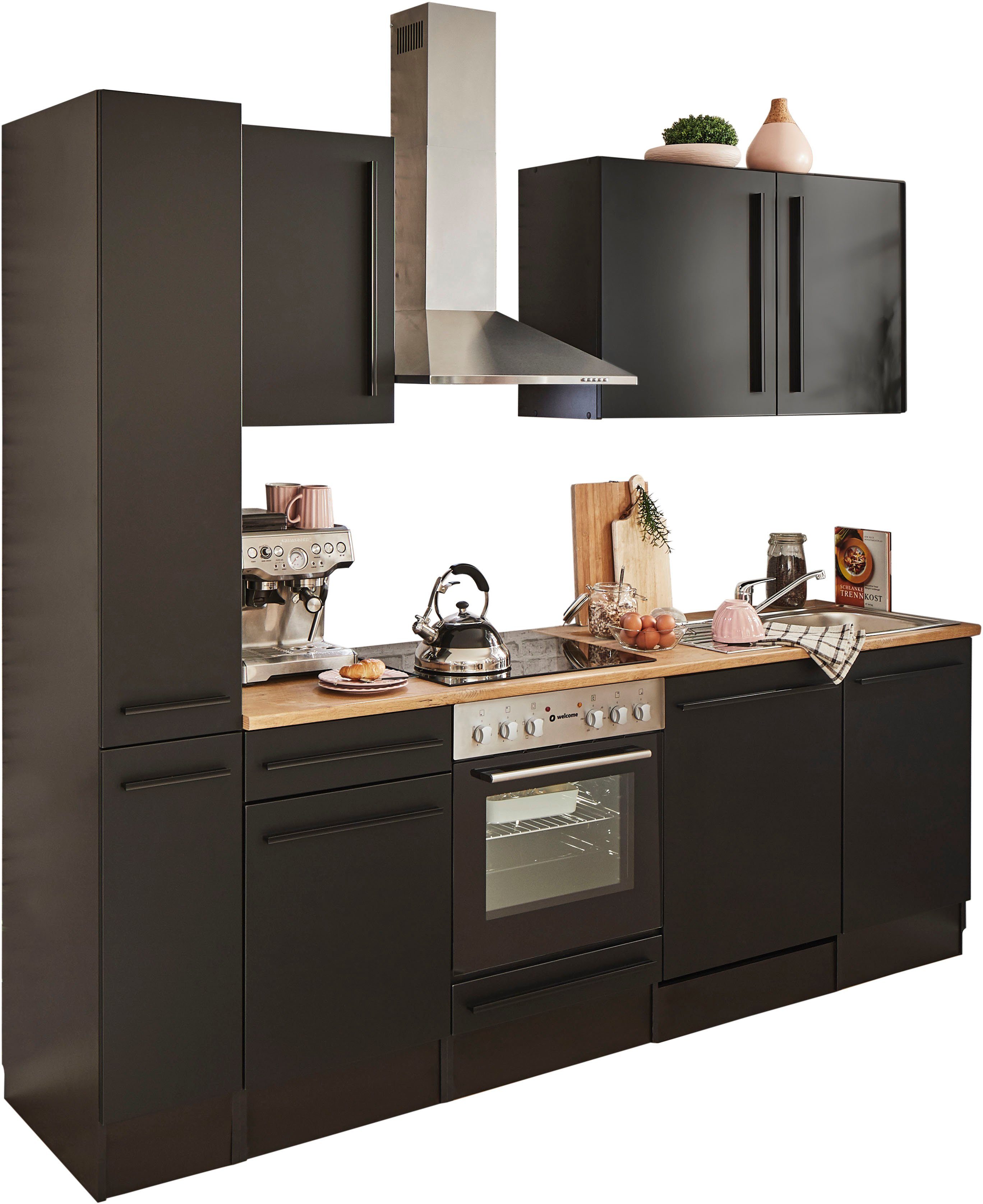 BASIC by Balculina Küchenzeile "Jazz", Breite 250 cm, wahlweise mit E-Gerät günstig online kaufen