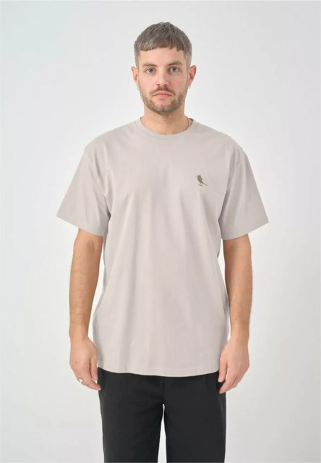 Cleptomanicx T-Shirt "Embroidery Gull Mono", mit lockerem Schnitt günstig online kaufen