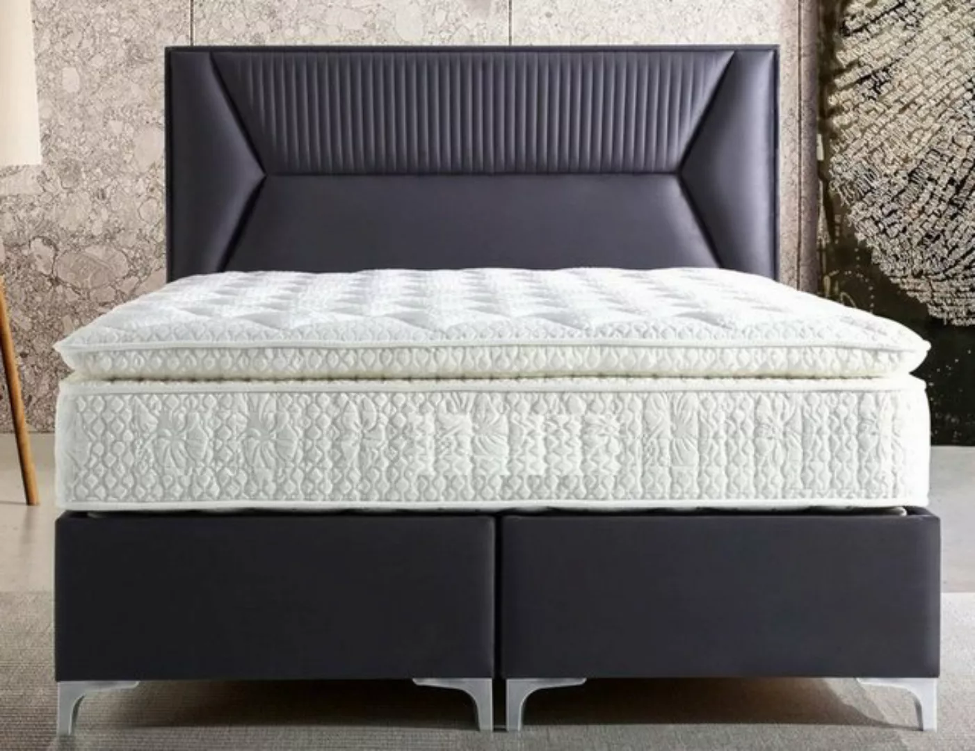 Casa Padrino Bett Casa Padrino Luxus Doppelbett Lila / Silber - Verschieden günstig online kaufen