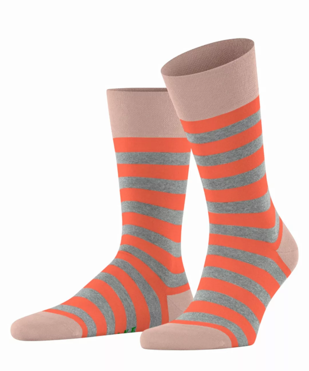 FALKE Sensitive Mapped Line Herren Socken, 43-46, Rosa, Streifen, Baumwolle günstig online kaufen