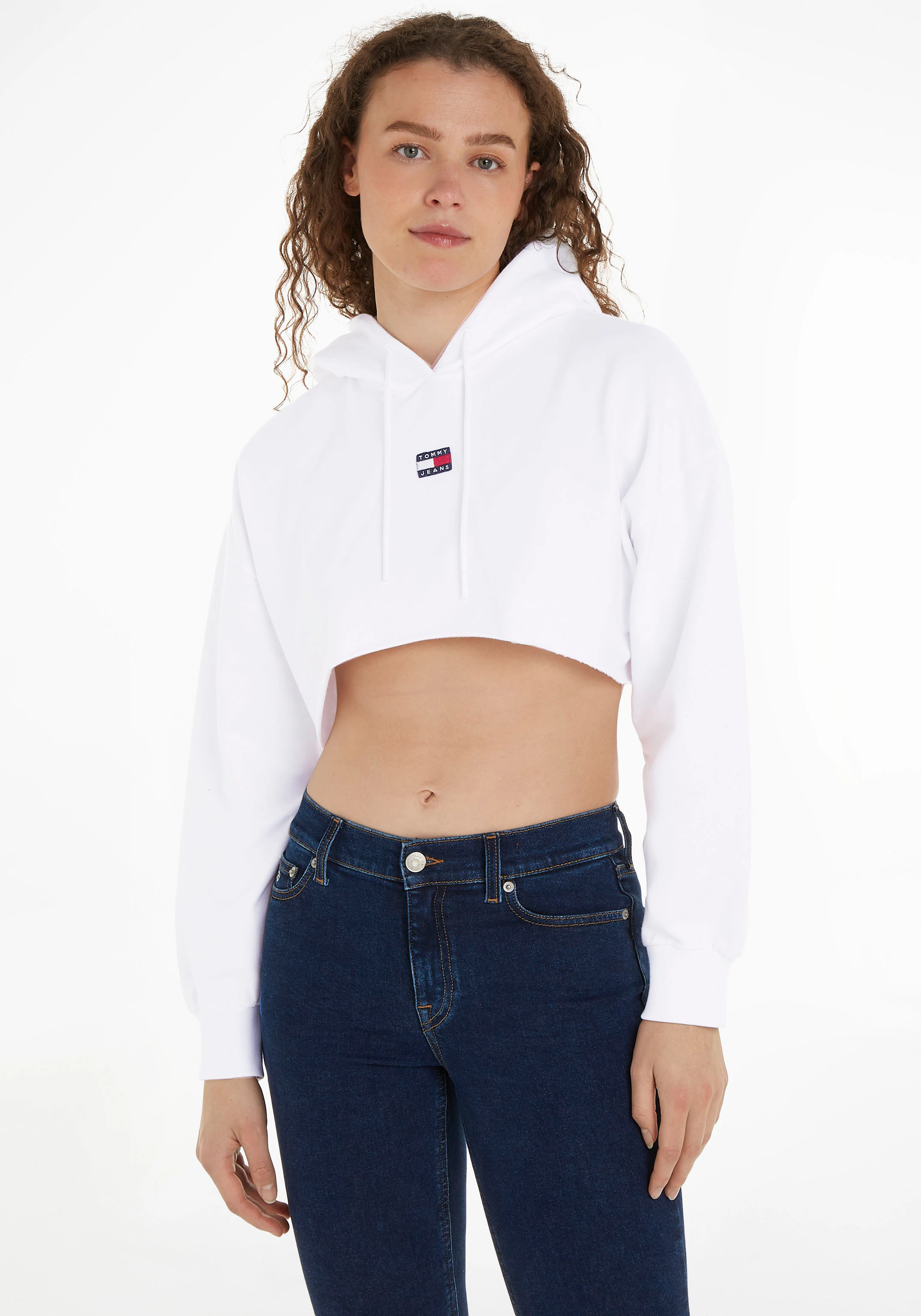 Tommy Jeans Sweatshirt "TJW SPR CRP XS BADGE HOODIE", mit Tommy Jeans Logob günstig online kaufen