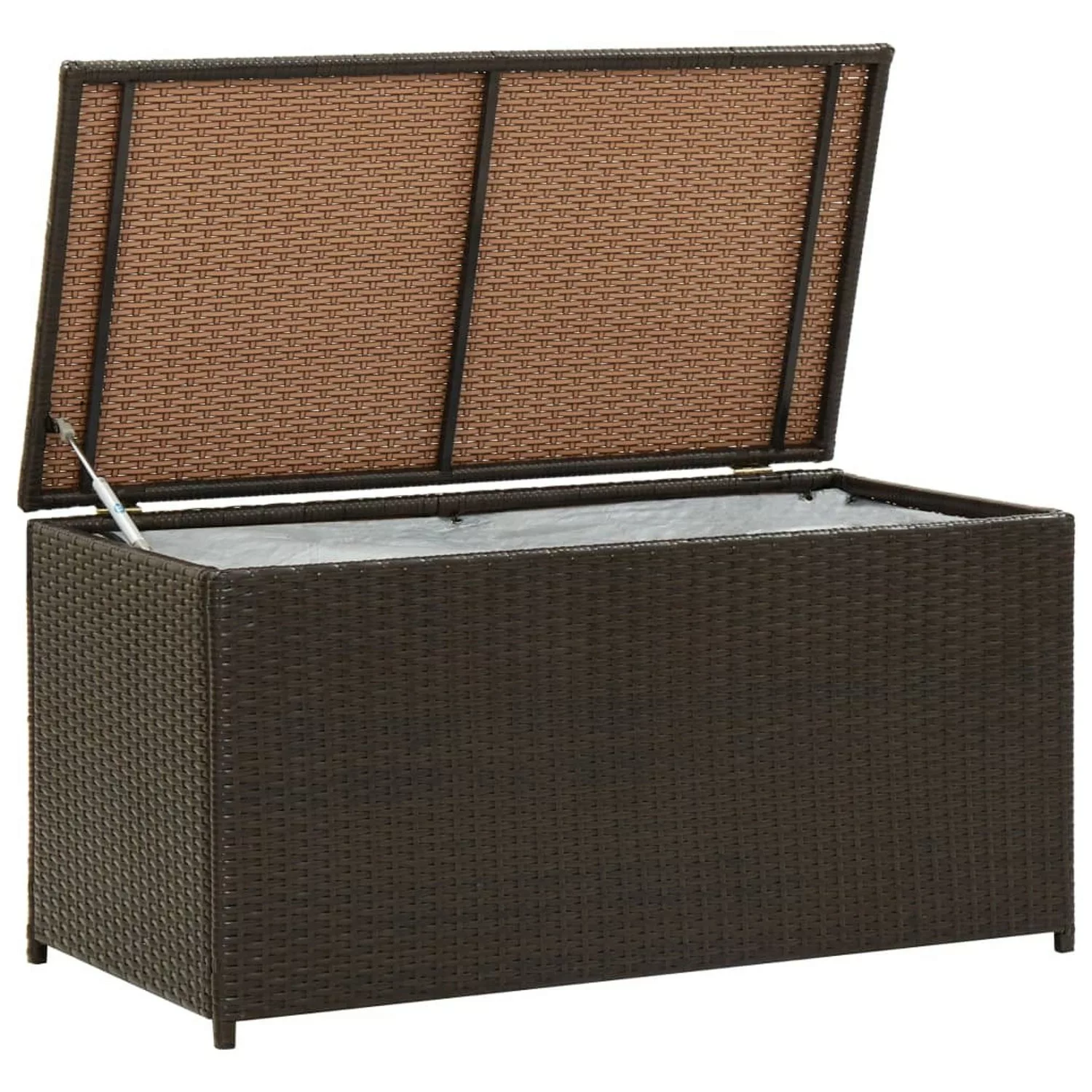 Gartenbox Poly Rattan 100x50x50 Cm Braun günstig online kaufen