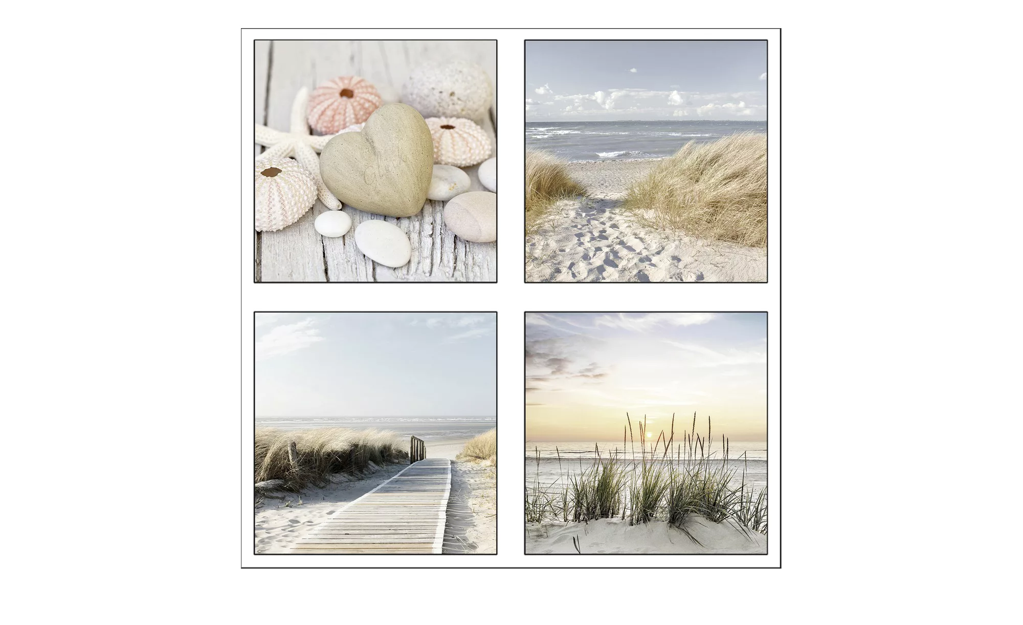 4er-Set eckige Magnete  Beach - 3 cm - Sconto günstig online kaufen