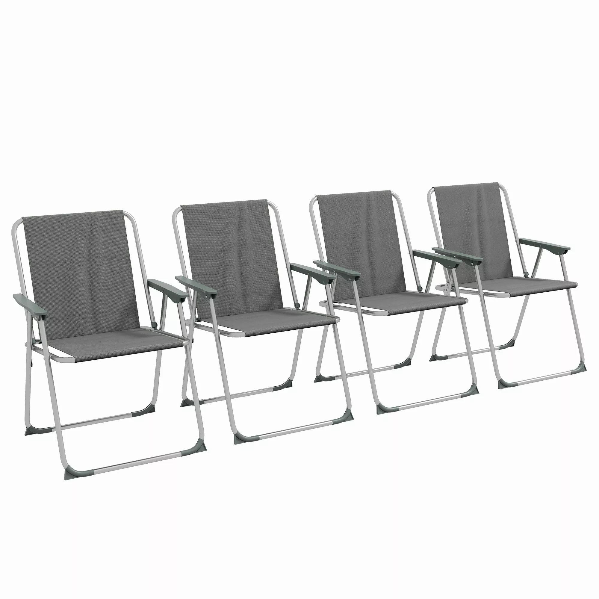 Outsunny Campingstuhl klappbar Gartenstuhl mit Rückenlehne günstig online kaufen