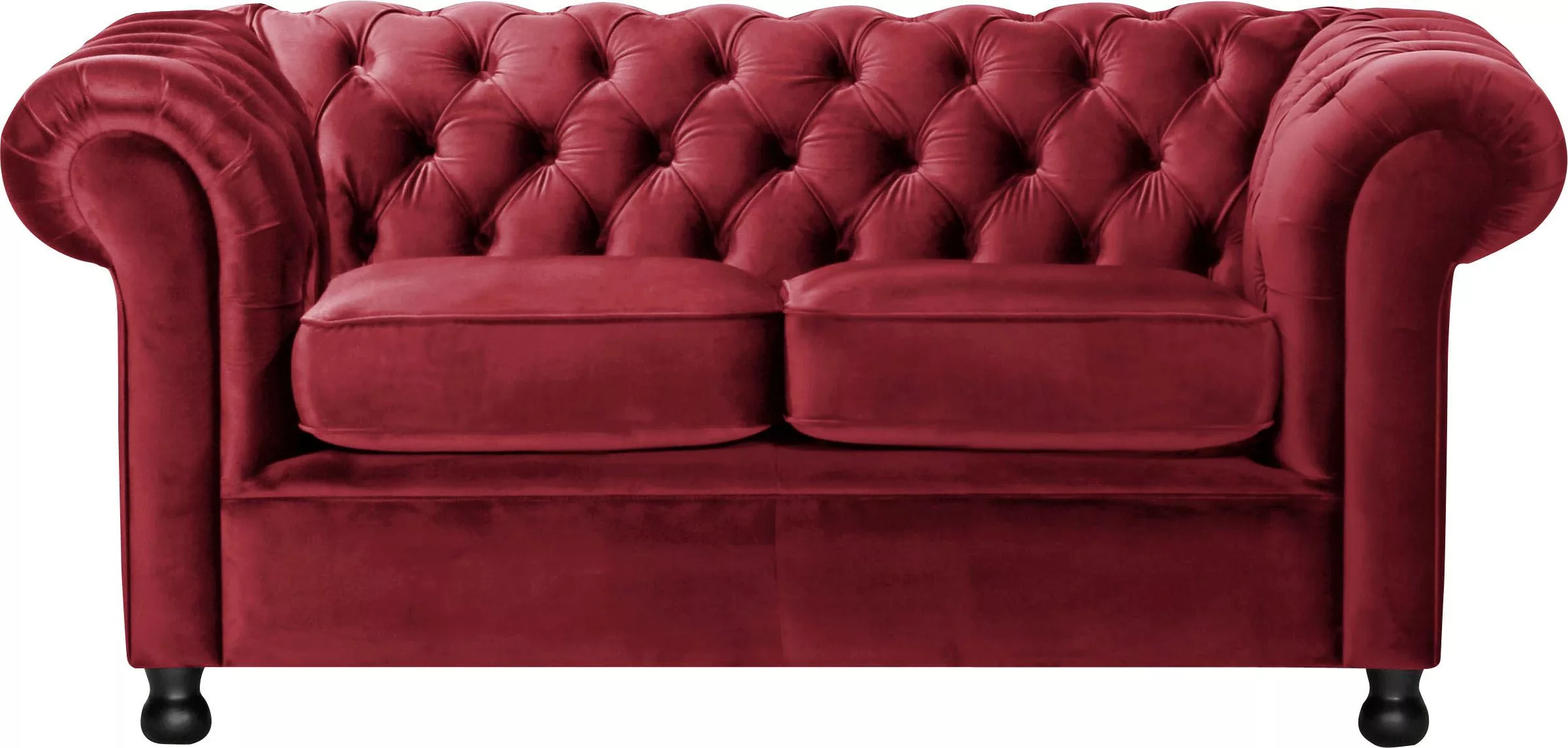 Home affaire Chesterfield-Sofa Chesterfield Home 2-Sitzer, mit edler Knopfh günstig online kaufen