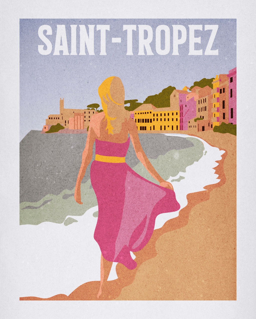 Komar Wandbild "Vintage Travel Saint-Tropez", (1 St.), Deutsches Premium-Po günstig online kaufen