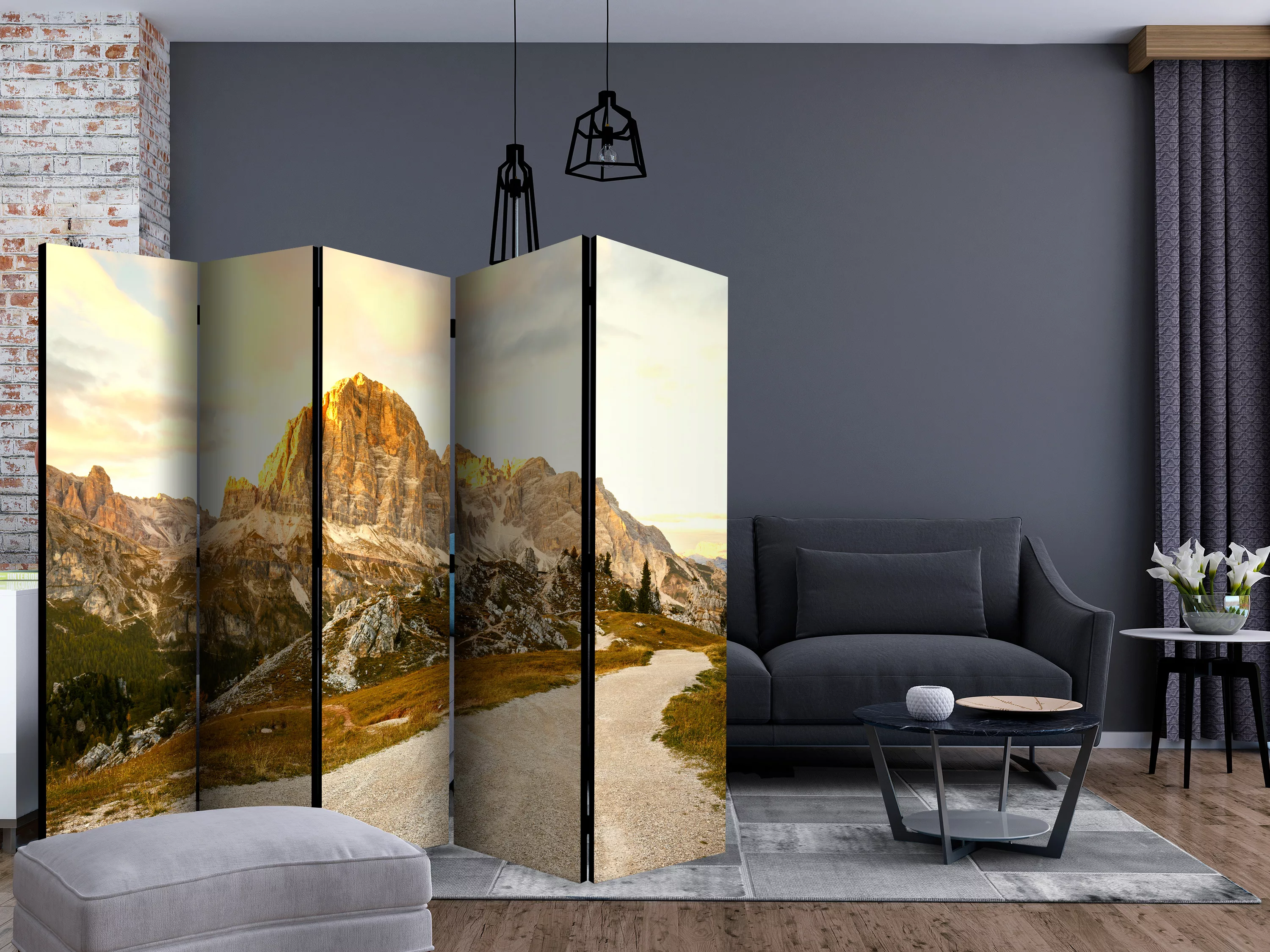 5-teiliges Paravent - Beautiful Dolomites Ii [room Dividers] günstig online kaufen