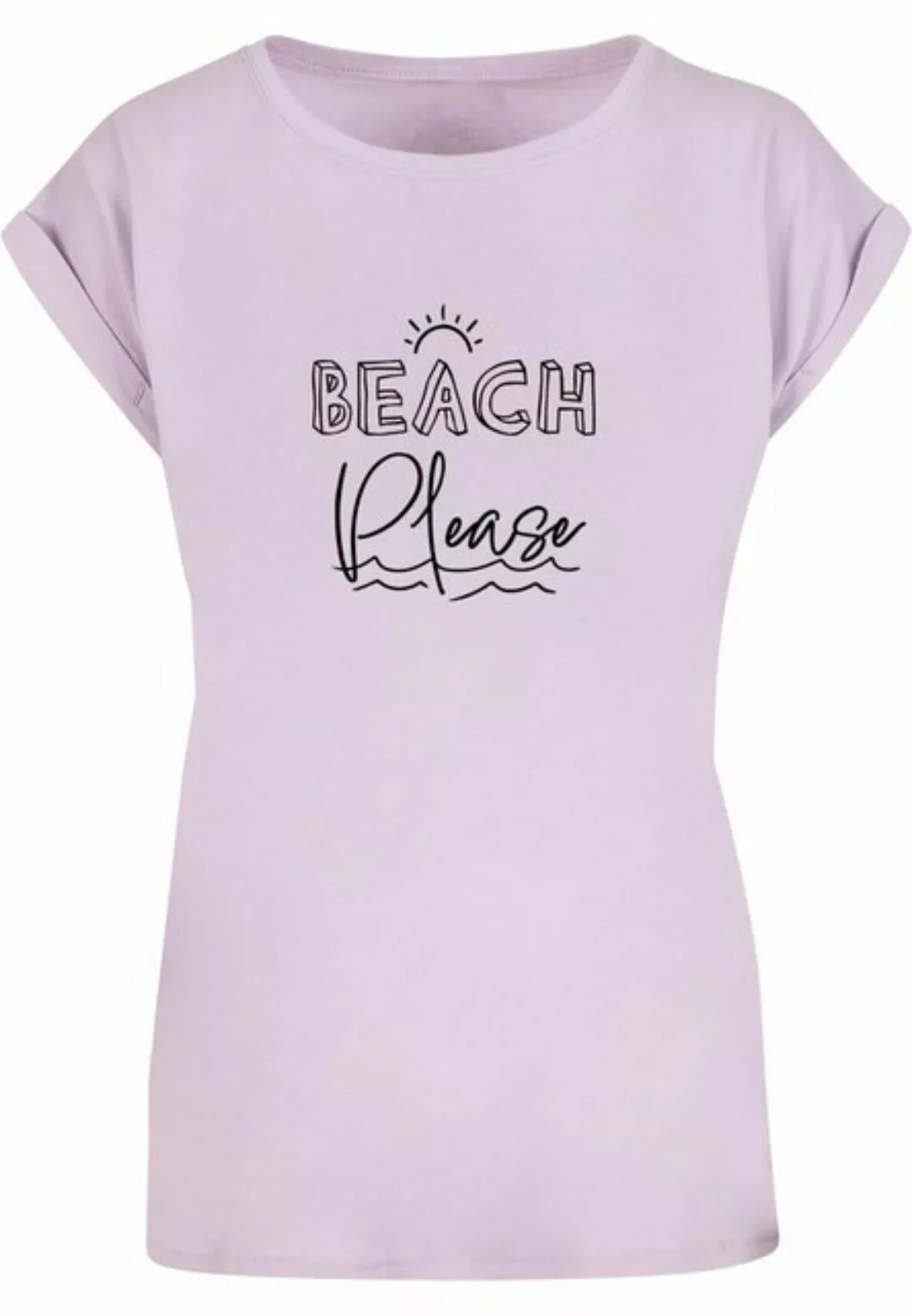 Merchcode T-Shirt Merchcode Damen Ladies Beach Please Extended Shoulder Tee günstig online kaufen